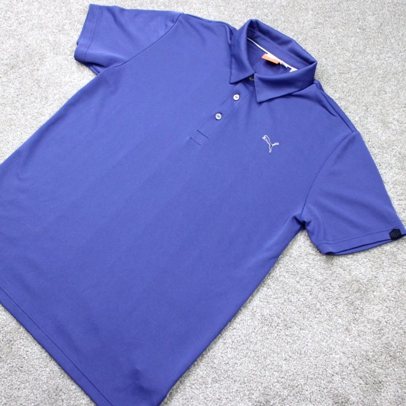Puma Puma Polo Shirt Mens Medium Blue Short Sleeve Polo Golf Shirt Pullover Polo Short Sleeve Shirt Sports Logo Breathable Lightweight Stretch Regular Fit Size US M / EU 48-50 / 2 - 2 Thumbnail