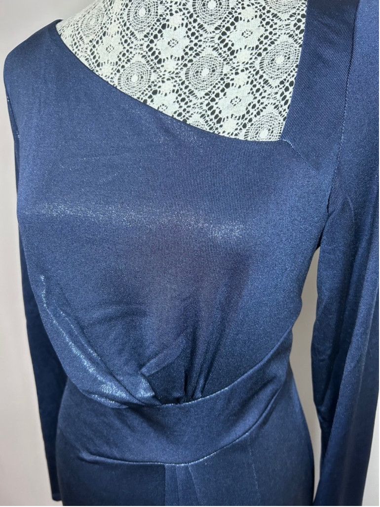 Lauren Ralph Lauren BNWT Ralph Lauren black label blue metallic gown size 12 Size XL / US 12-14 / IT 48-50 - 6 Thumbnail