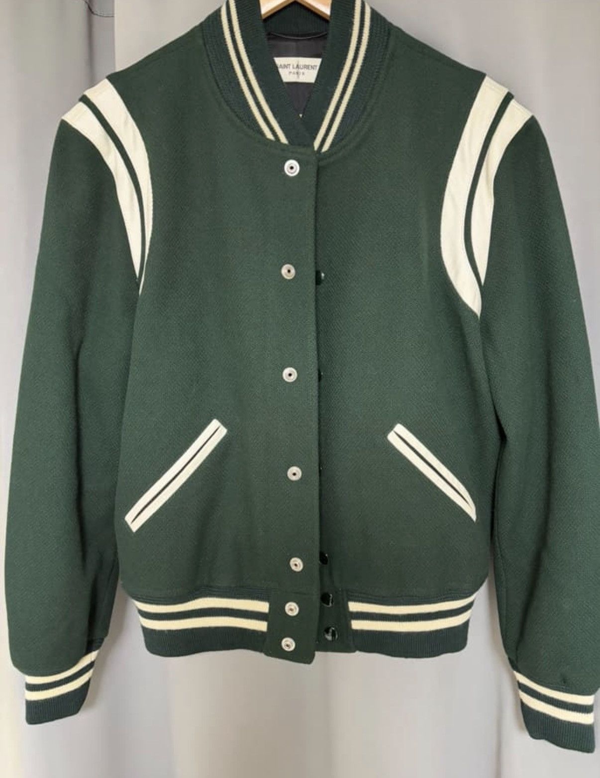 Saint Laurent Paris Saint laurent 16FW wool teddy varsity jacket sz48 Size US M / EU 48-50 / 2 - 2 Thumbnail