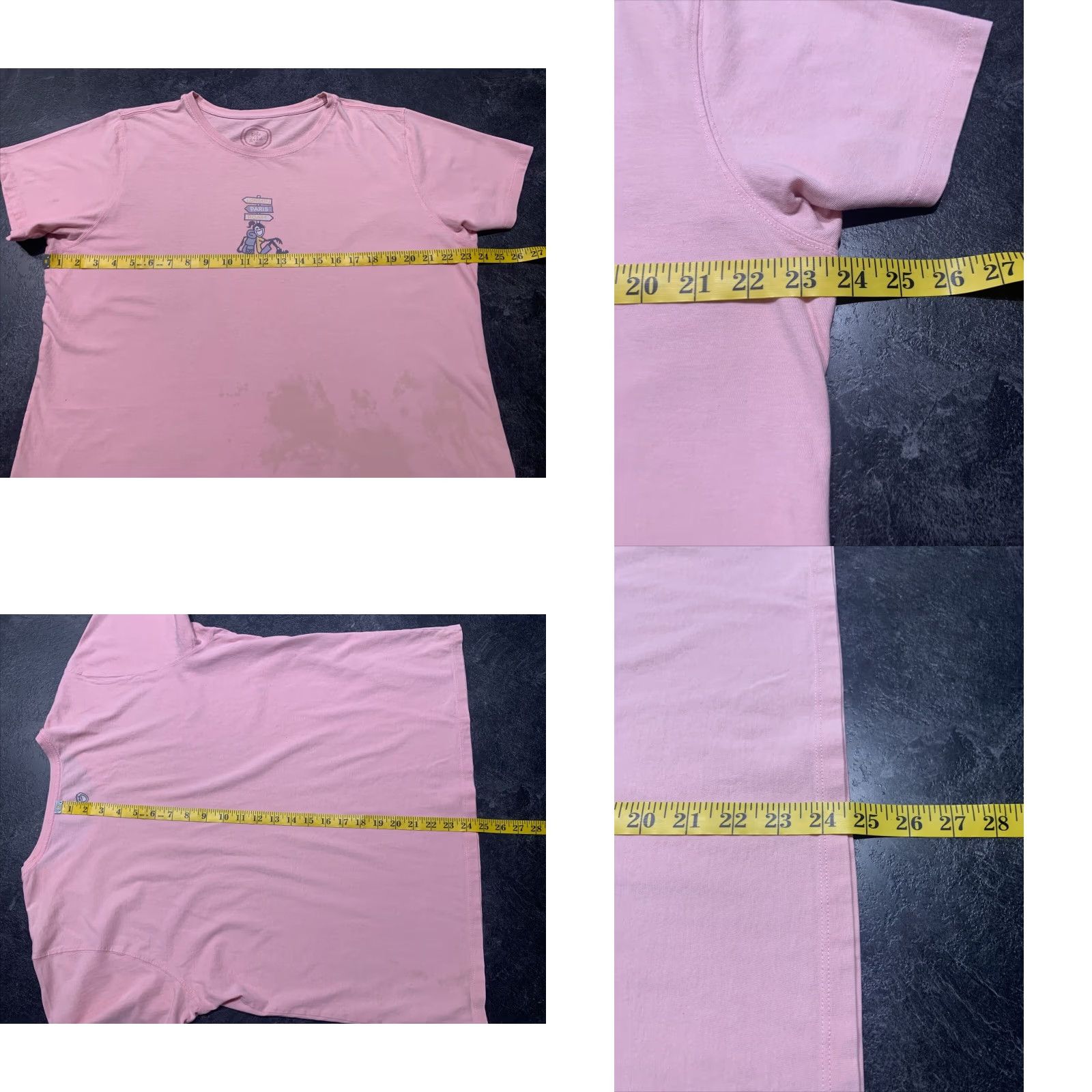 Life is Good Life Is Good Short Sleeve T-Shirt XL Pink Peace Theme Women Size XL / US 12-14 / IT 48-50 - 8 Thumbnail