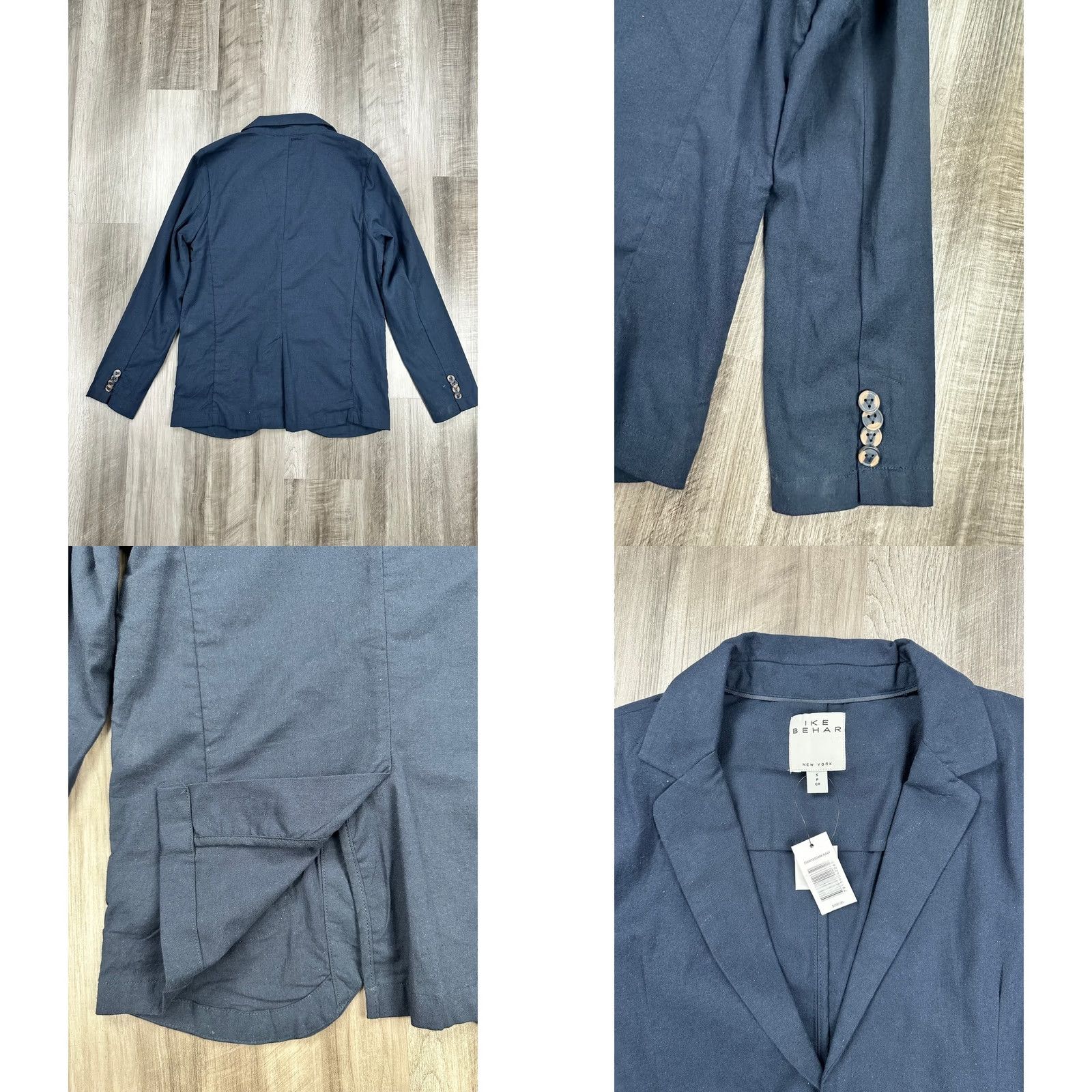 Ike Behar Ike Behar Suit Small Dark Navy Cotton Linen Spandex Unstructured NWT Men's Size 36R - 8 Thumbnail