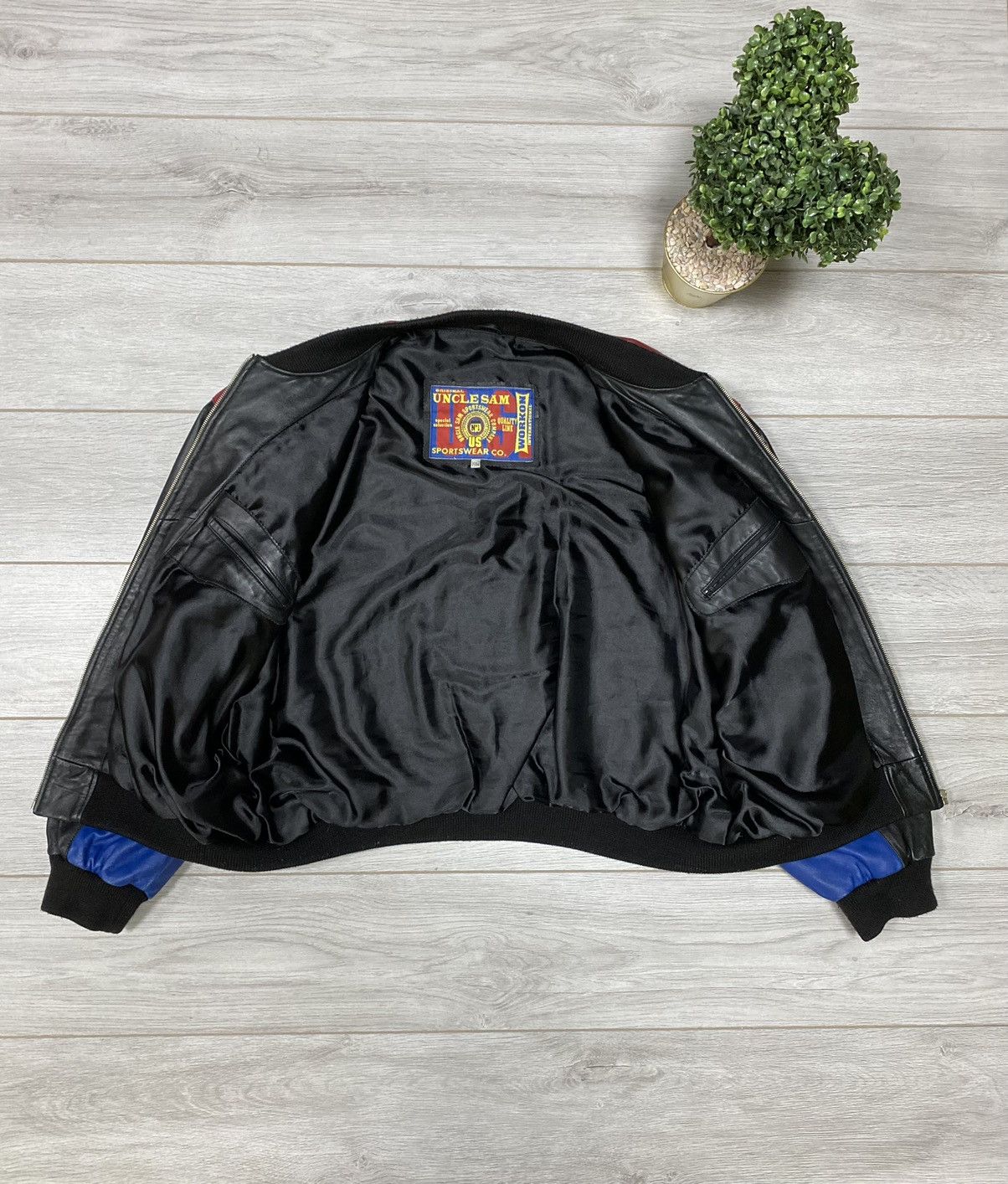 Other Vintage Uncle Sam leather bomber oversized diesel avirex y2k Size US XXL / EU 58 / 5 - 7 Thumbnail