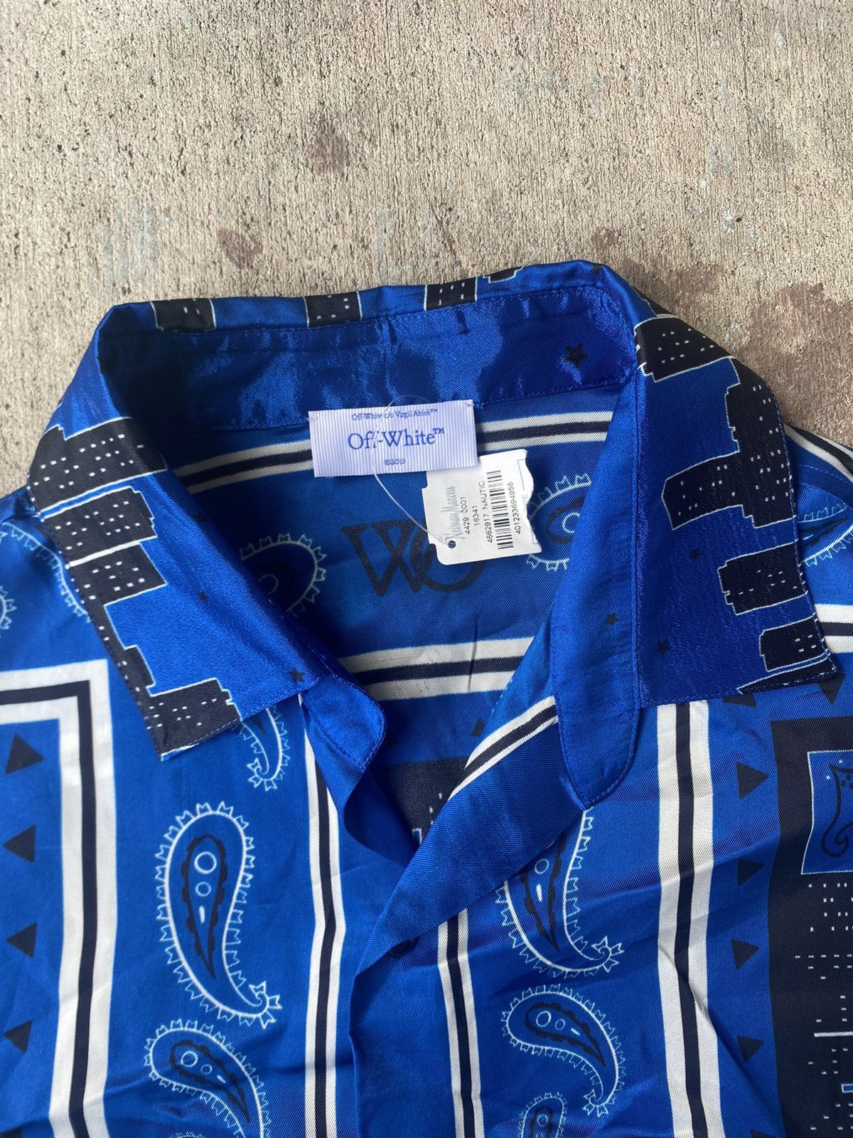 Off-White Off White Bandana Print Satin Cityscape shirt Size US M / EU 48-50 / 2 - 5 Thumbnail