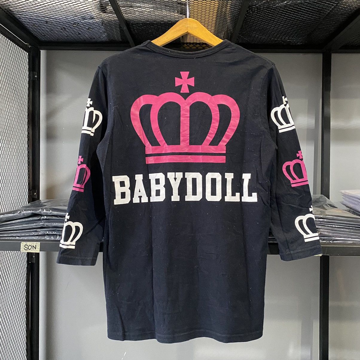 If Six Was Nine × Japanese Brand × Le Grande Bleu (L.G.B.) Japanese Street Style Y2K Baby Doll Crown Long Sleeve Tees Size M / US 6-8 / IT 42-44 - 13 Thumbnail