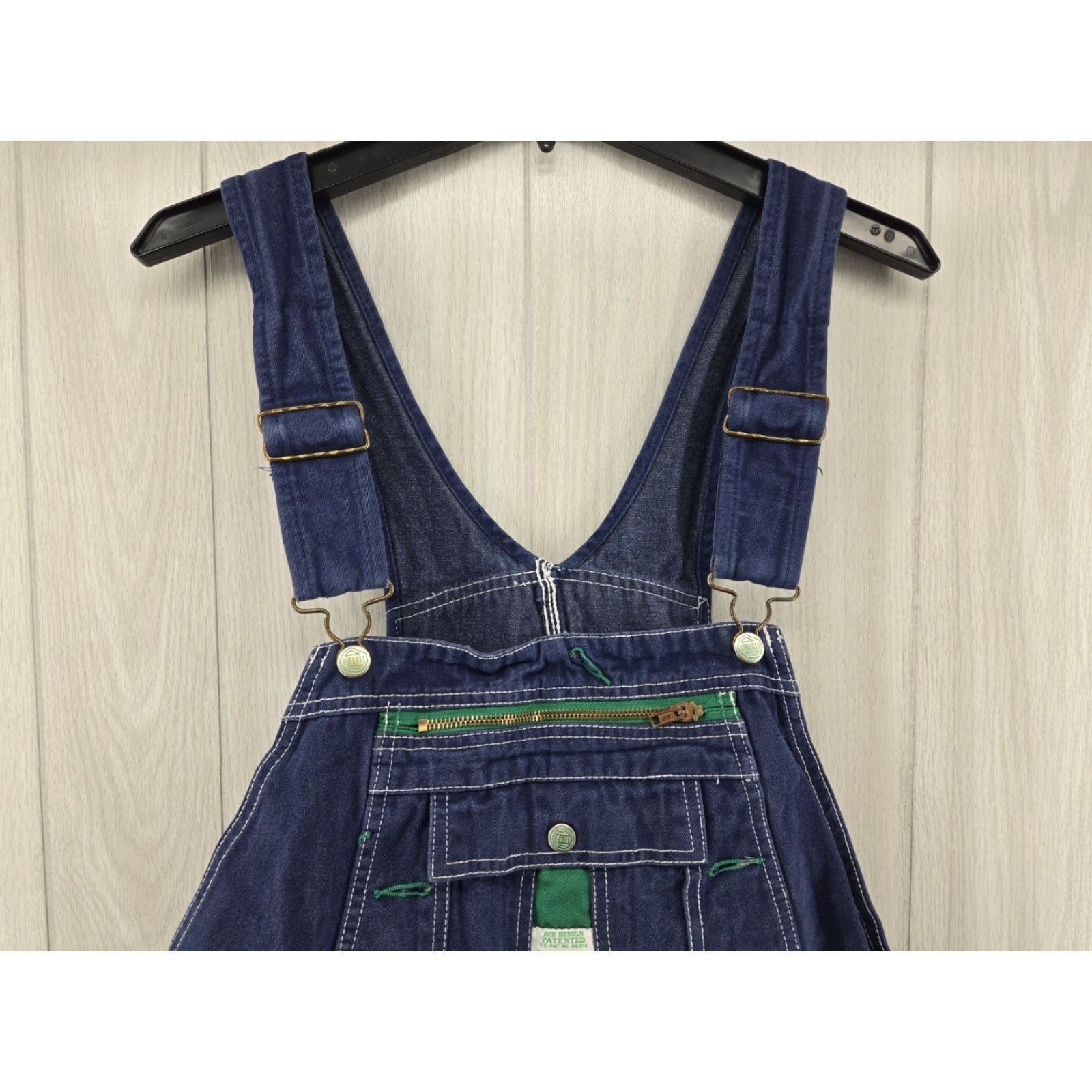 Denime VINTAGE Liberty Overalls Bib 46x30 Blue Denim Carpenter Farm Worker Bibbed Jeans Size US 30 / EU 46 - 2 Thumbnail