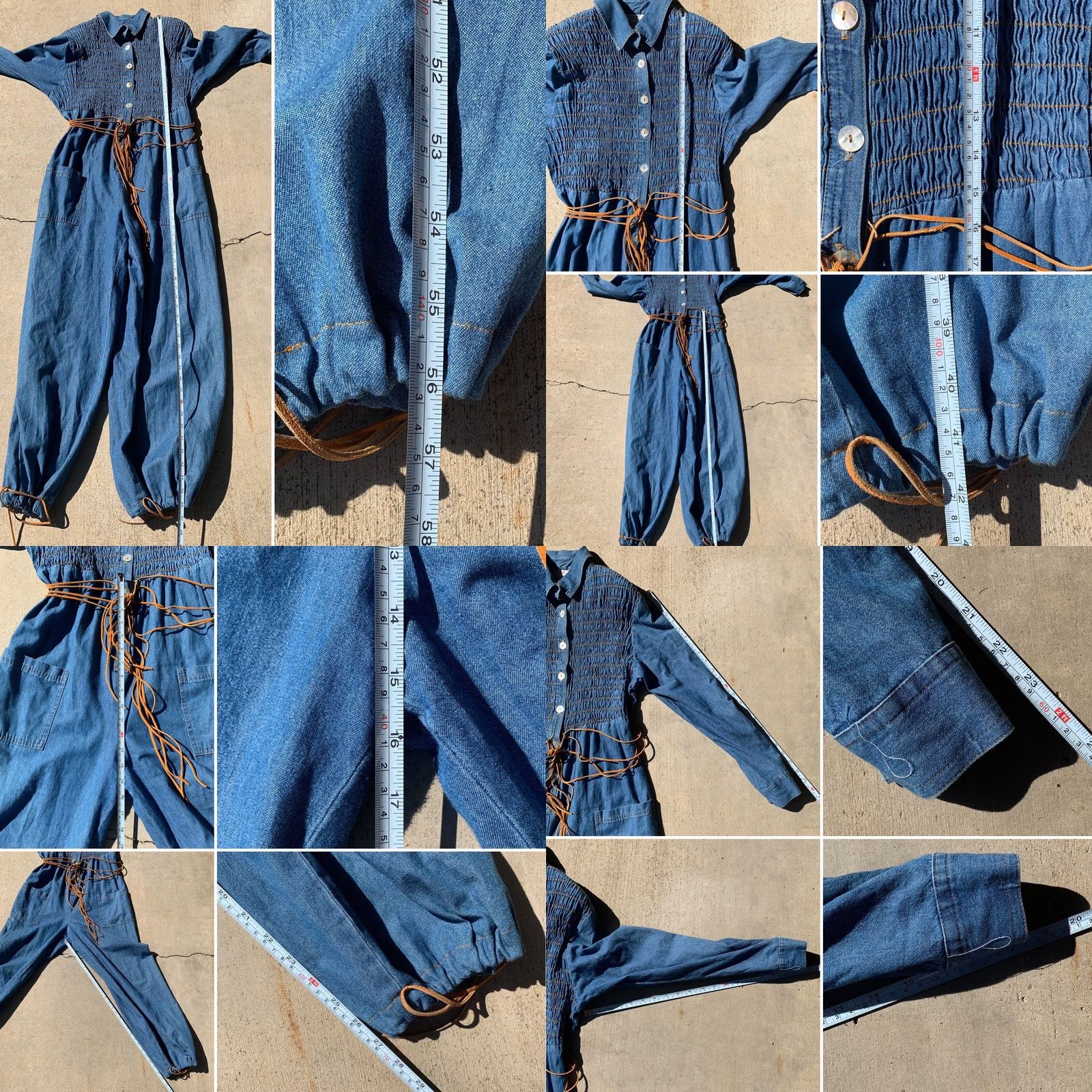Vintage VINTAGE d. Frank Denim Jumpsuit Shirt 10 80s 90s Made In USA Blue Womens/Mens (see pics) Size 32" / US 10 / IT 46 - 8 Thumbnail
