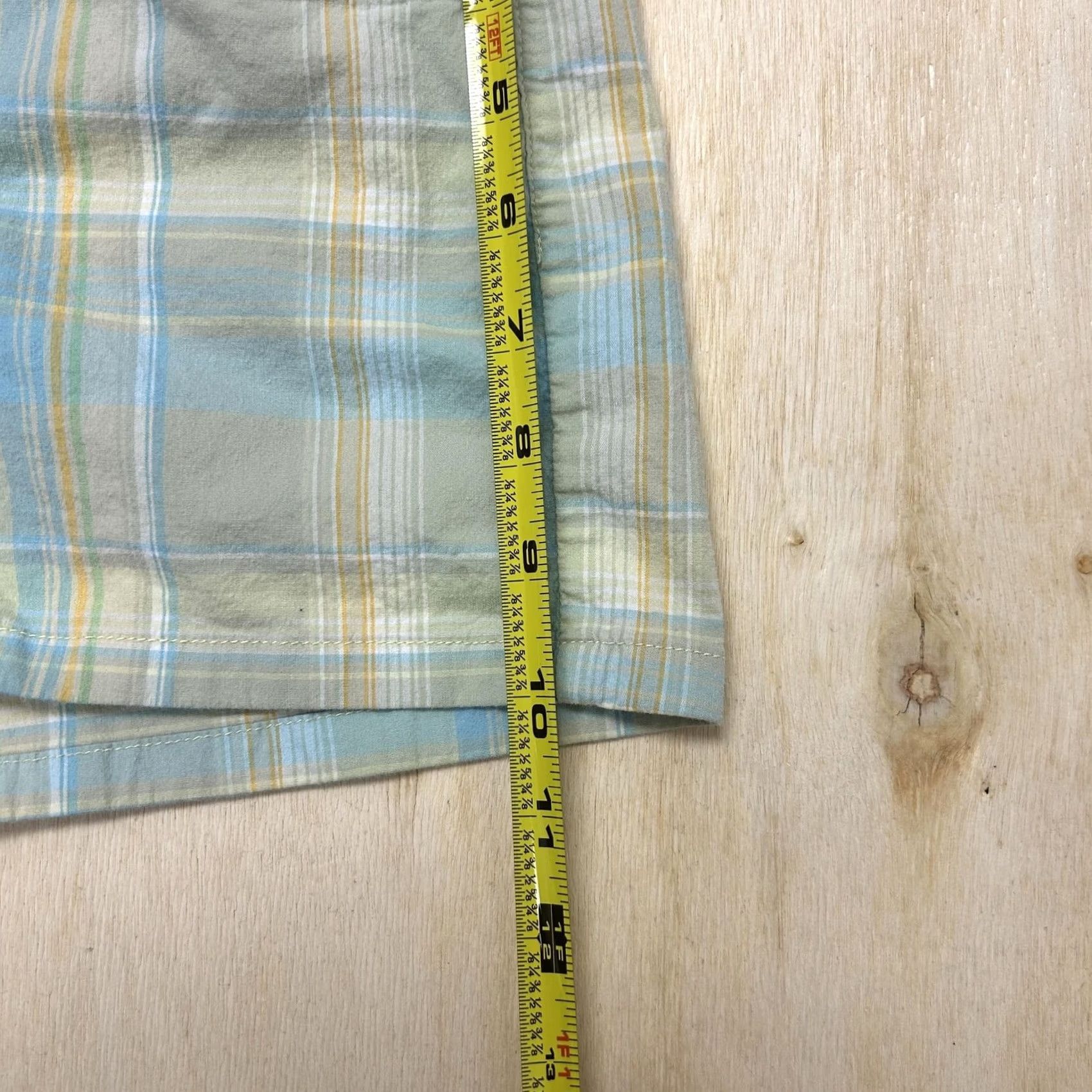 L.E.I. L.e.i. Shorts Womens 7 Blue Plaid Twill Chino Flat Stretch Casual Summer Size 28" / US 6 / IT 42 - 5 Thumbnail