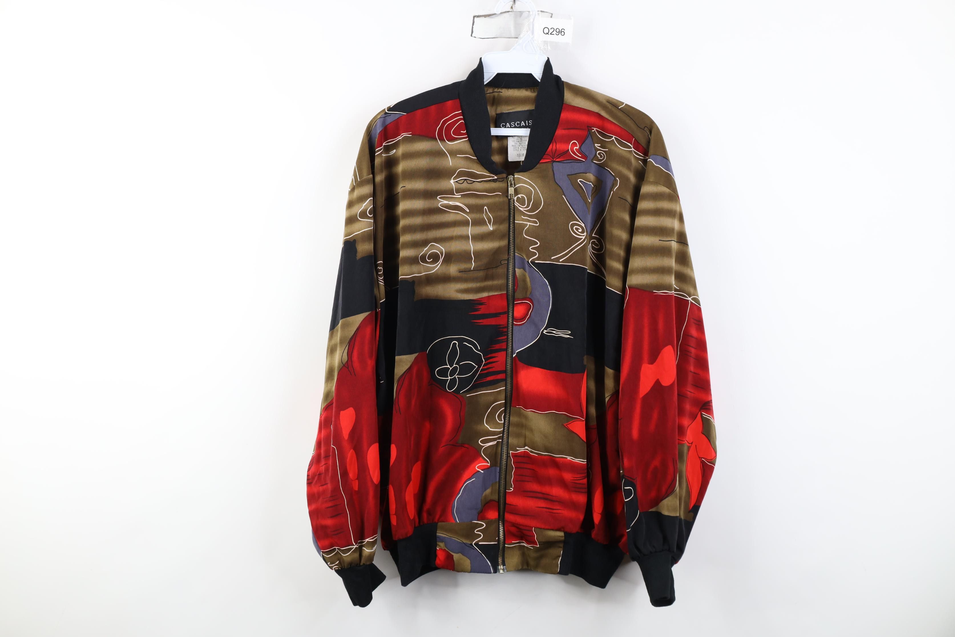 Vintage Vintage 90s Streetwear Flower Full Zip Bomber Jacket Size M / US 6-8 / IT 42-44 - 1 Thumbnail