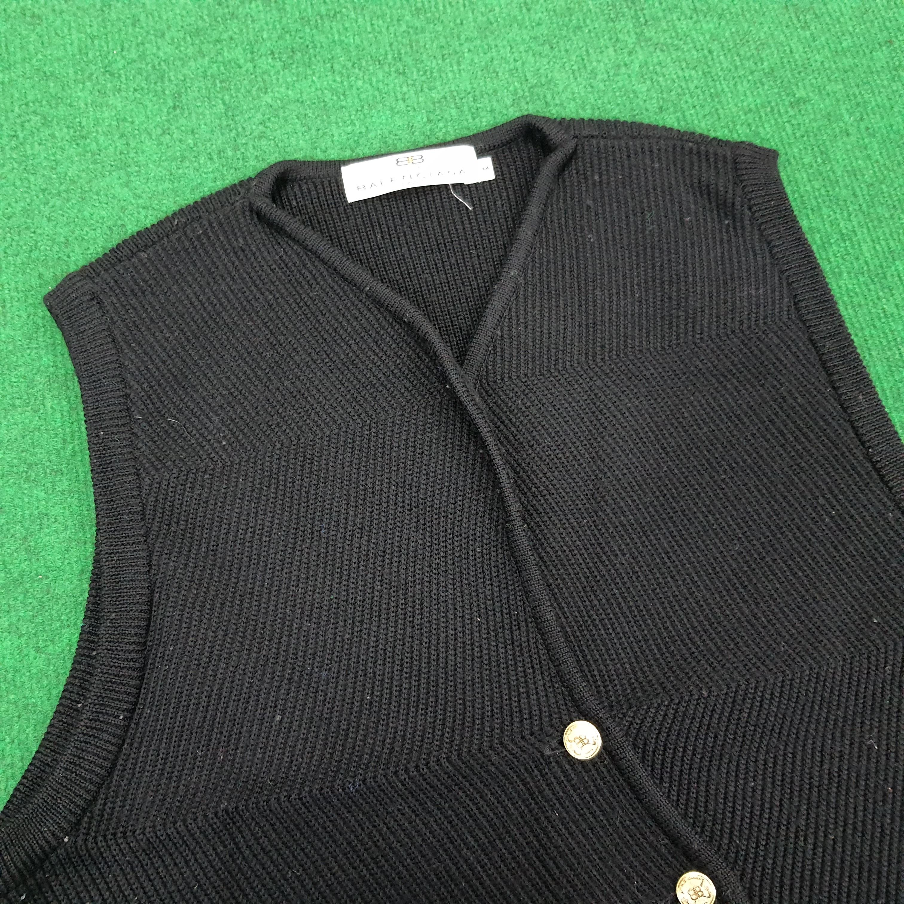 Balenciaga × Vintage Vintage Balenciaga Paris Knitwear Vests Size S / US 4 / IT 40 - 2 Thumbnail