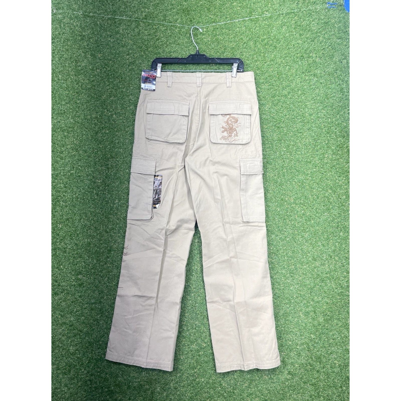 Vintage VINTAGE Paco Cargo Pants 32x30 Beige Baggy Y2K Camo Skater Goth Mens Wide Leg Size US 32 / EU 48 - 2 Thumbnail