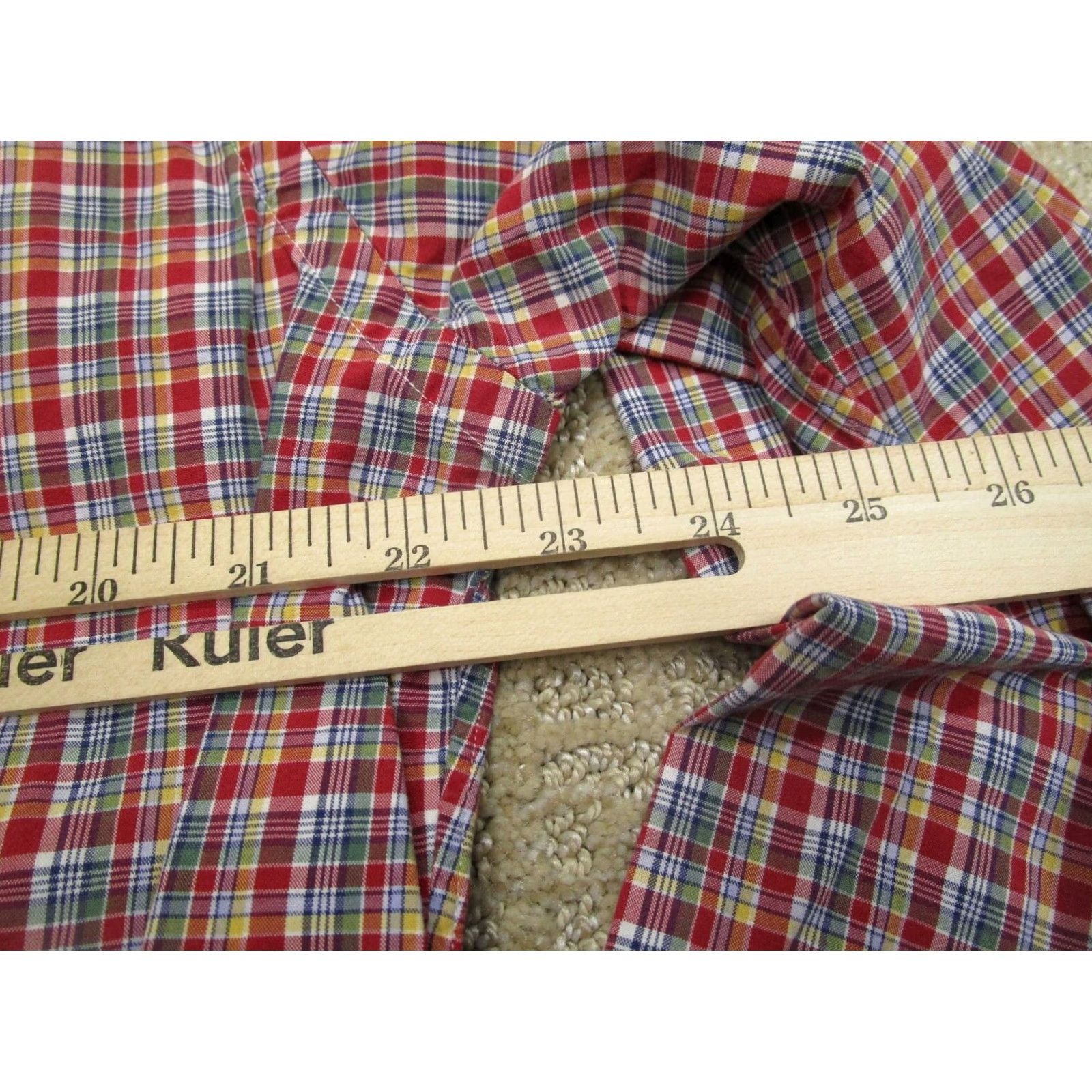 Ralph Lauren Ralph Lauren Shirt Men XL Red Plaid Long Sleeve Button-Down Casual, Party/Cocktail, Travel Button-Up, Classic Preppy Mens Shirt Size US XL / EU 56 / 4 - 5 Thumbnail