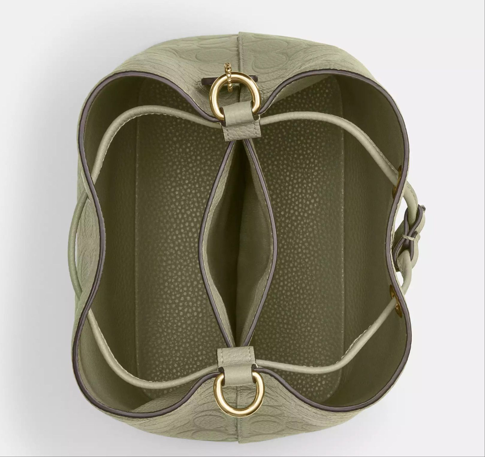 Coach Rowan Bucket Bag In Signature Leather CEA96 Gold/Pistachio Size ONE SIZE - 11 Thumbnail