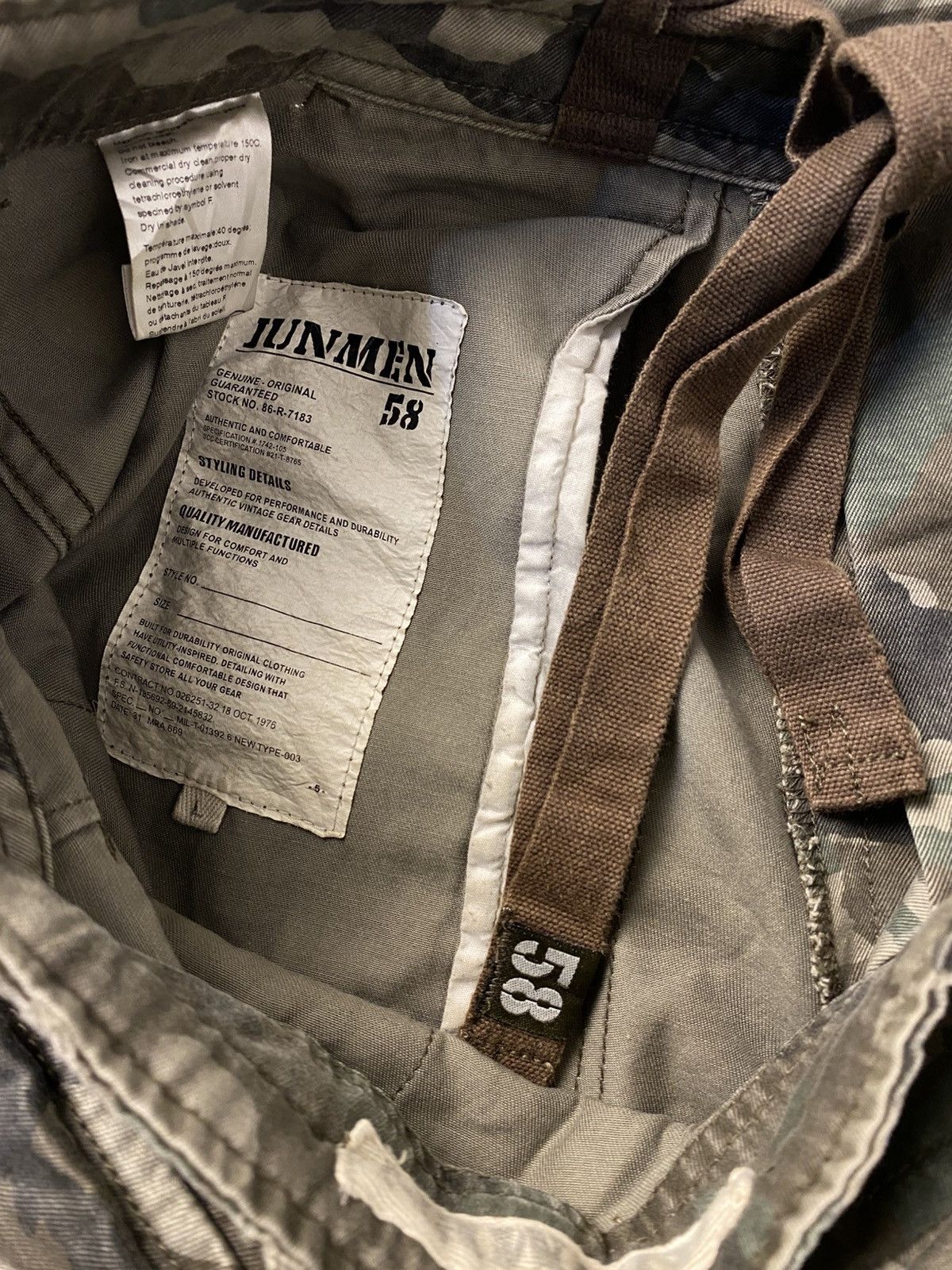 Jun Takahashi 2000 Jun Men Cargo Camo Studded Multipocket Bondage Size US 33 - 18 Thumbnail