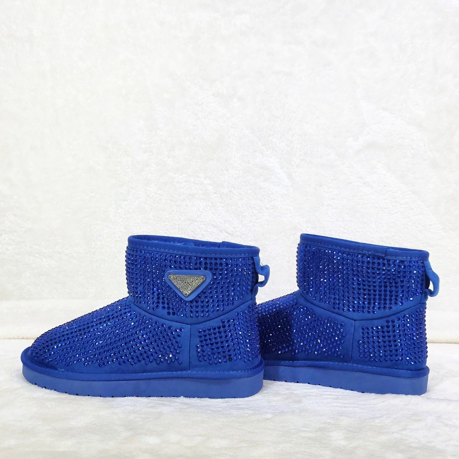 Other Twinkle Faux Fur Lined Slip On Winter Ankle Boots Bright Blu Size US 8 / IT 38 - 2 Thumbnail