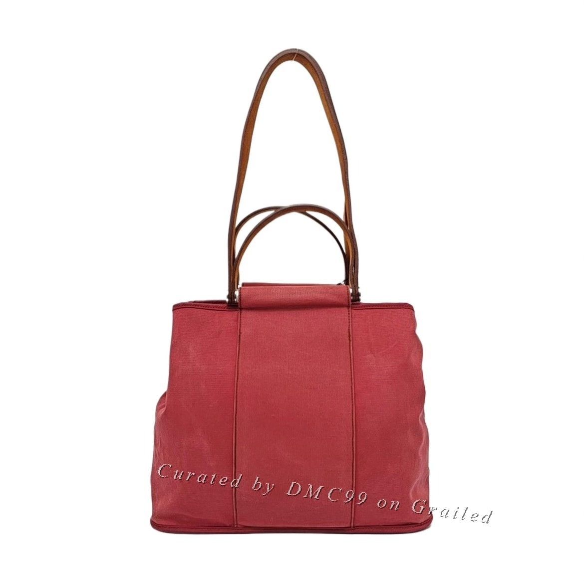 Hermes Hermes Cabag Red Canvas Tote Bag Size ONE SIZE - 1 Thumbnail