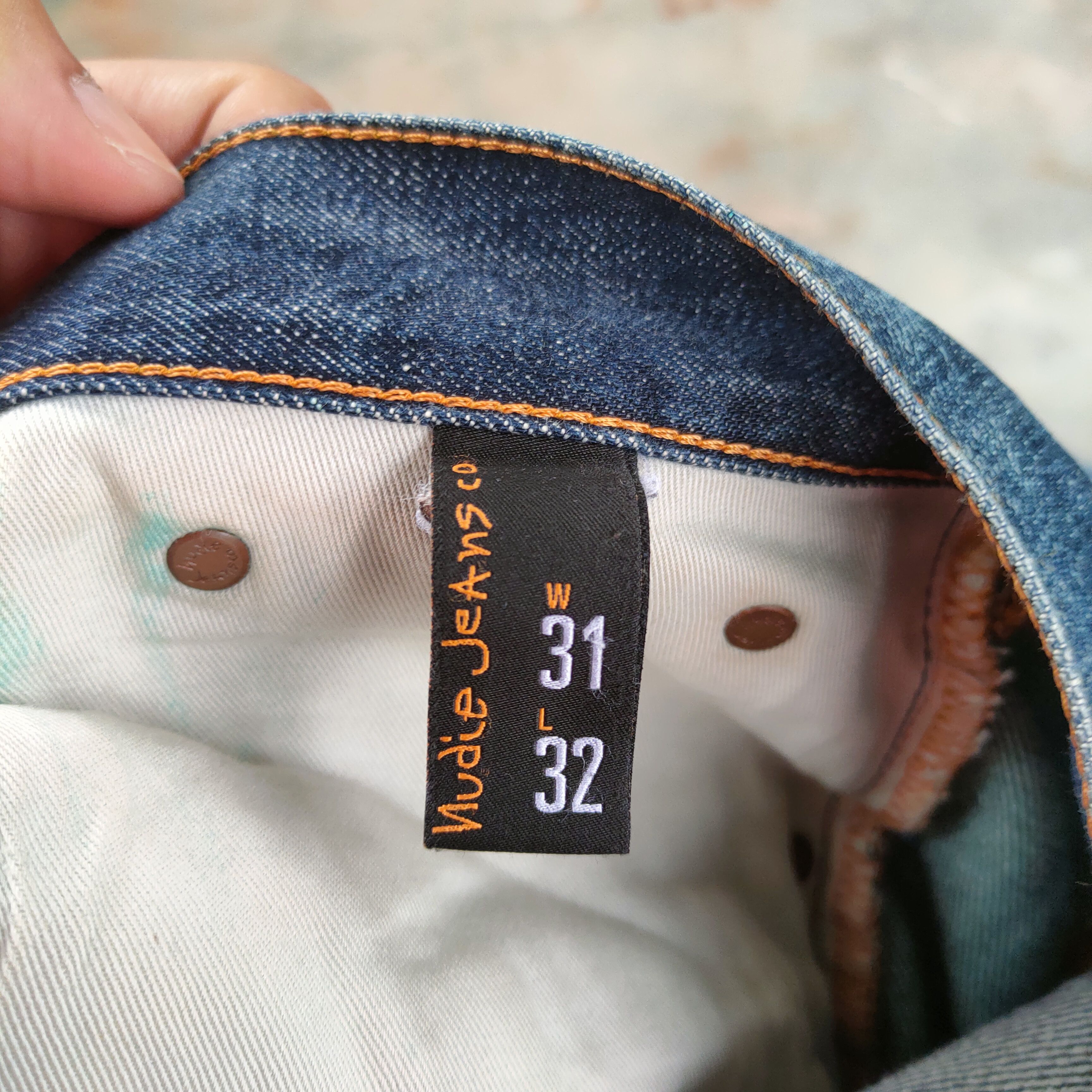 Nudie Jeans W33 VINTAGE NUDIES BUTTONFLY FADED DISTRESSED JEANS PANTS Size US 33 - 14 Thumbnail