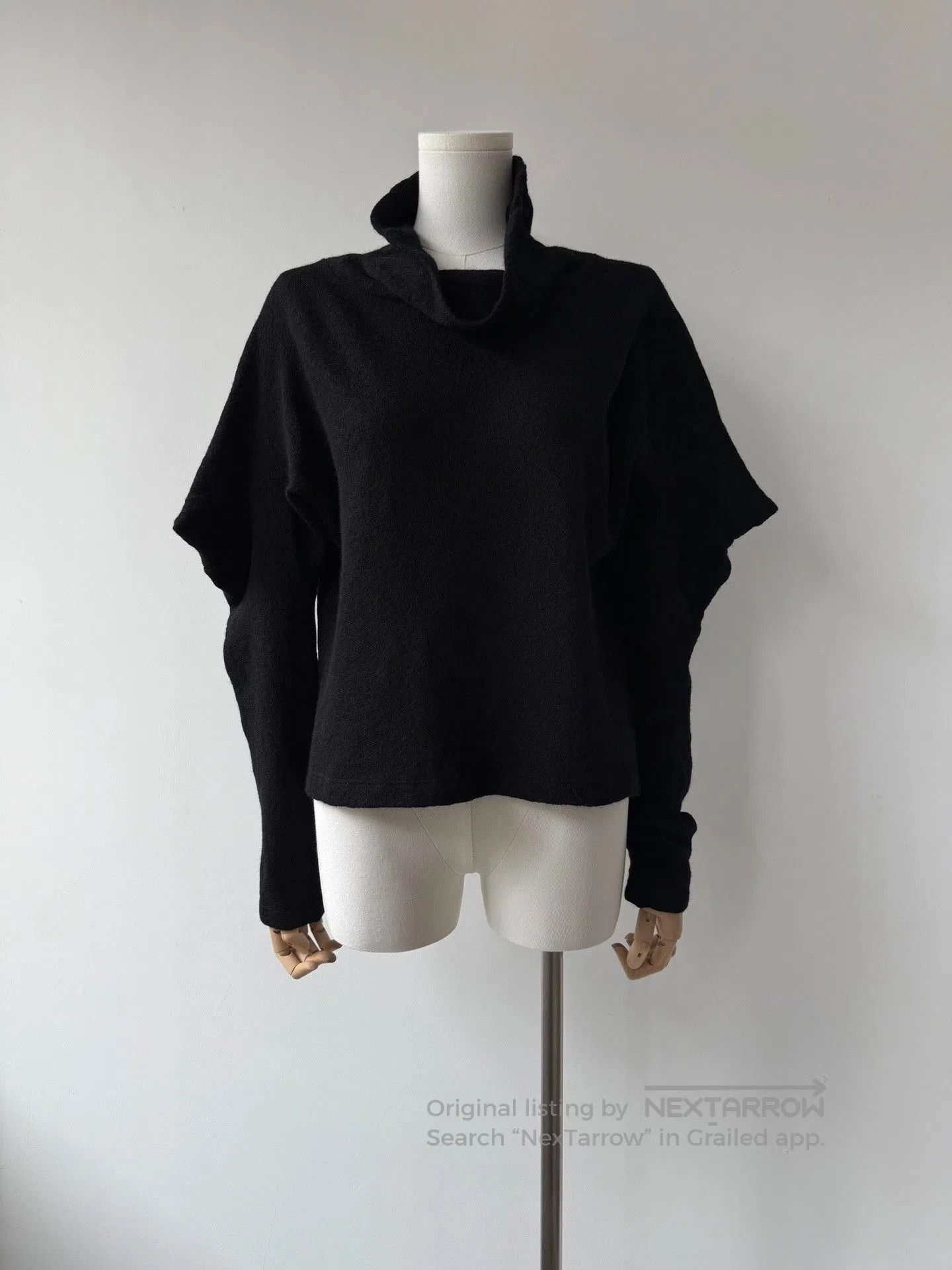 Limi Feu Yohji Yamamoto Limi Feu 22AW Asymmetric Collar Top. Size M / US 6-8 / IT 42-44 - 2 Thumbnail