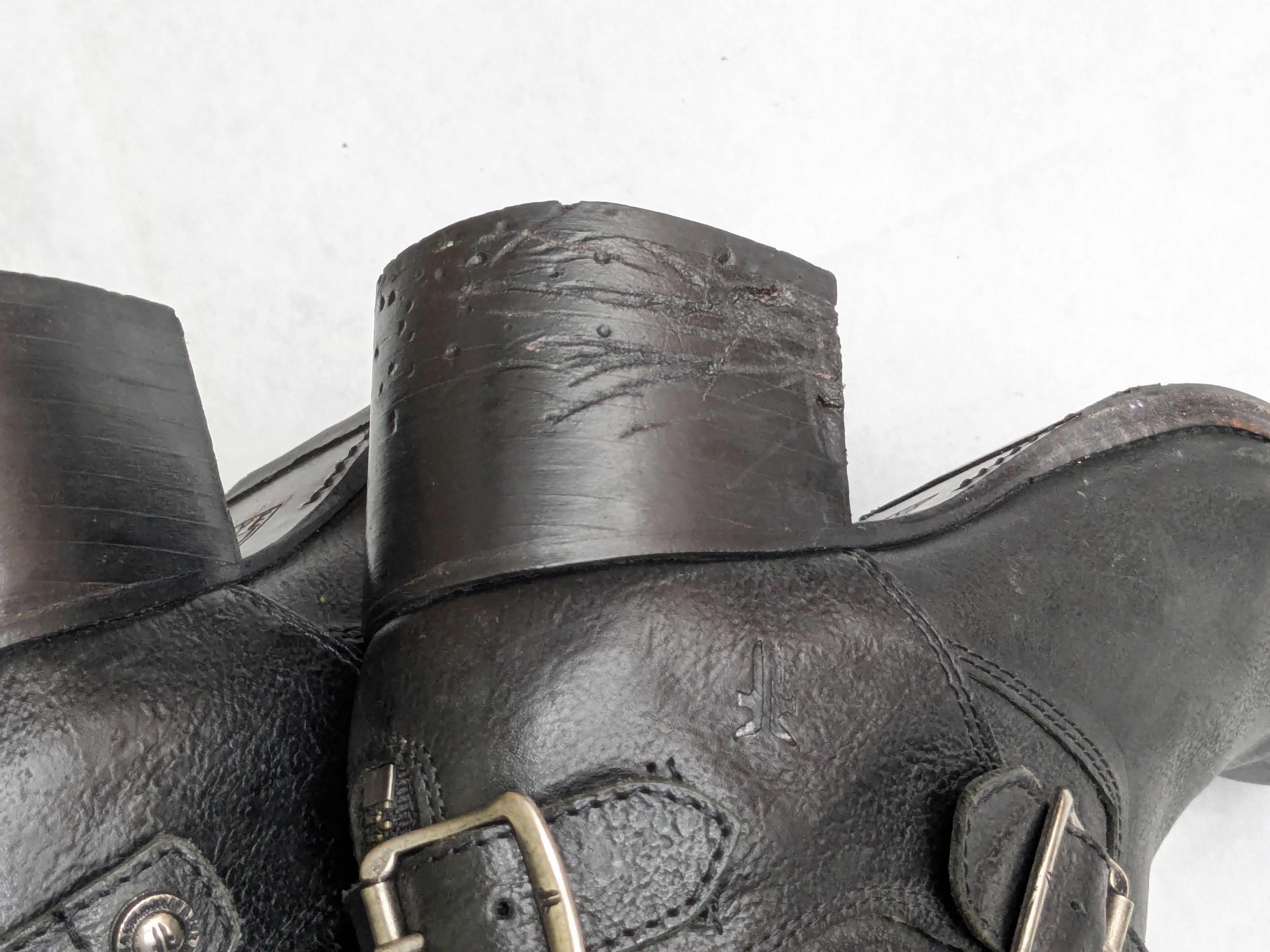 Frye Frye Engineer Boots Black Leather 7 Leather Buckle Size US 7 / EU 40 - 17 Thumbnail