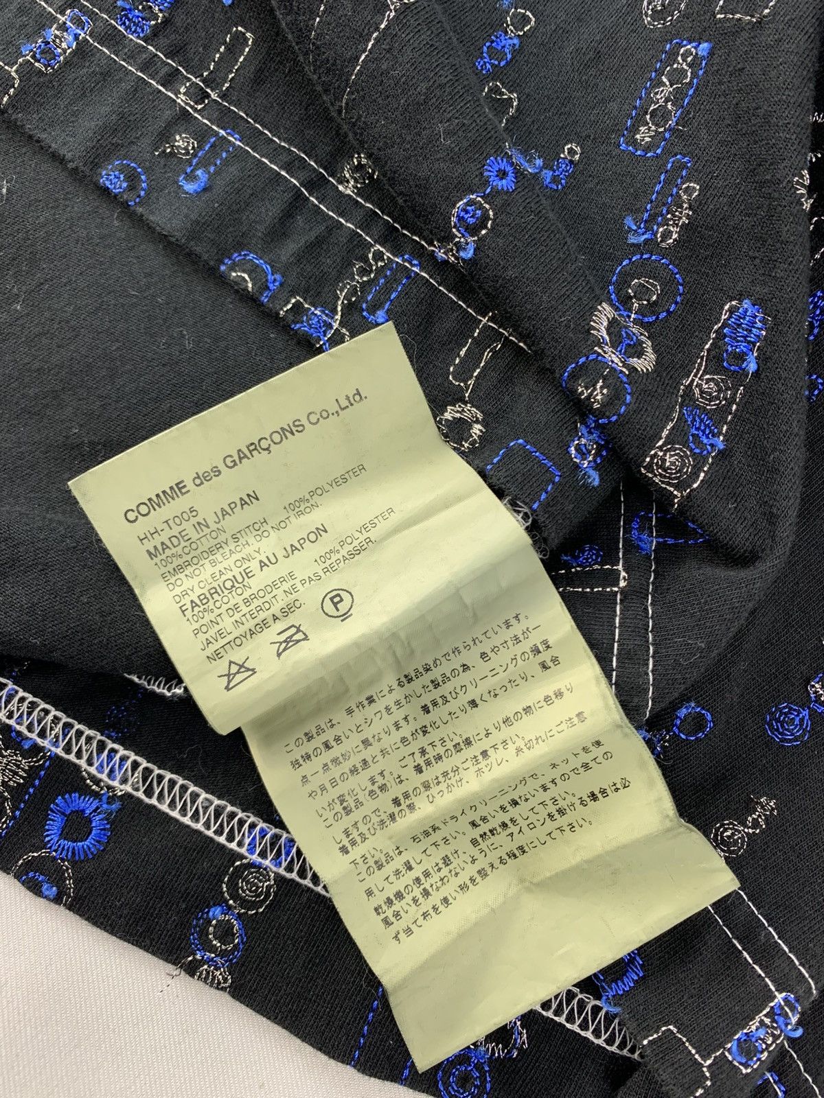 Comme des Garcons Homme Comme Des Garcon Homme Embroidery Geometric Longsleeve Tee Size US L / EU 52-54 / 3 - 6 Thumbnail