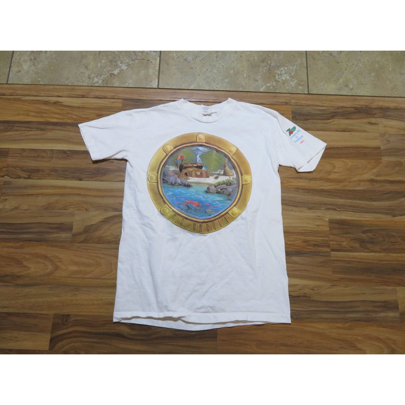 Other 7-up The Uncola T-shirt, White Blue, Double Sided, M 1990s Size US M / EU 48-50 / 2 - 1 Thumbnail