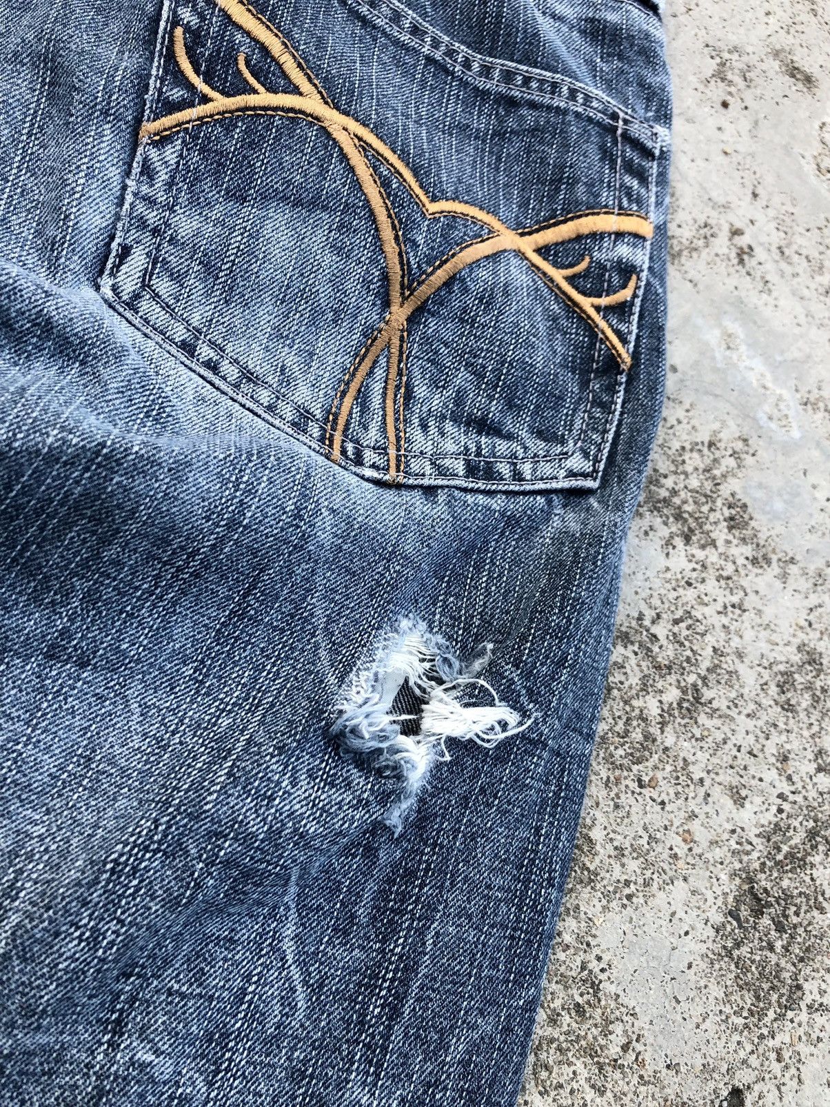 If Six Was Nine FLARED RECONSTRUCTED DISTRESSED DENIM Size US 30 / EU 46 - 8 Thumbnail