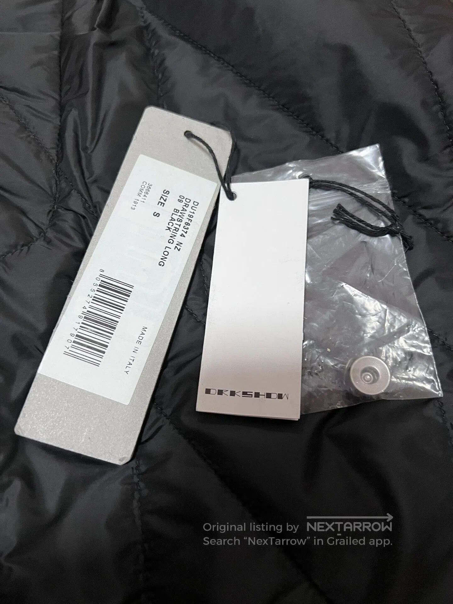 Rick Owens Rick Owens Black Quilted Drop. Size US 26 / EU 42 - 5 Thumbnail