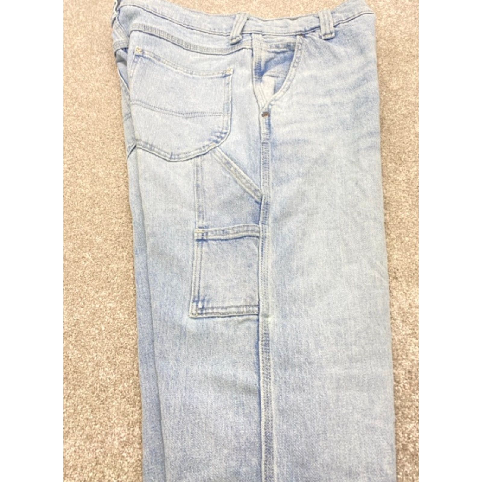 Lee VINTAGE Lee Legendary Jeans Men's 31x34 Workwear Loose Fit Carpenter Straight Leg Blue Cotton Denim 112339181 Mens Size US 31 - 7 Thumbnail