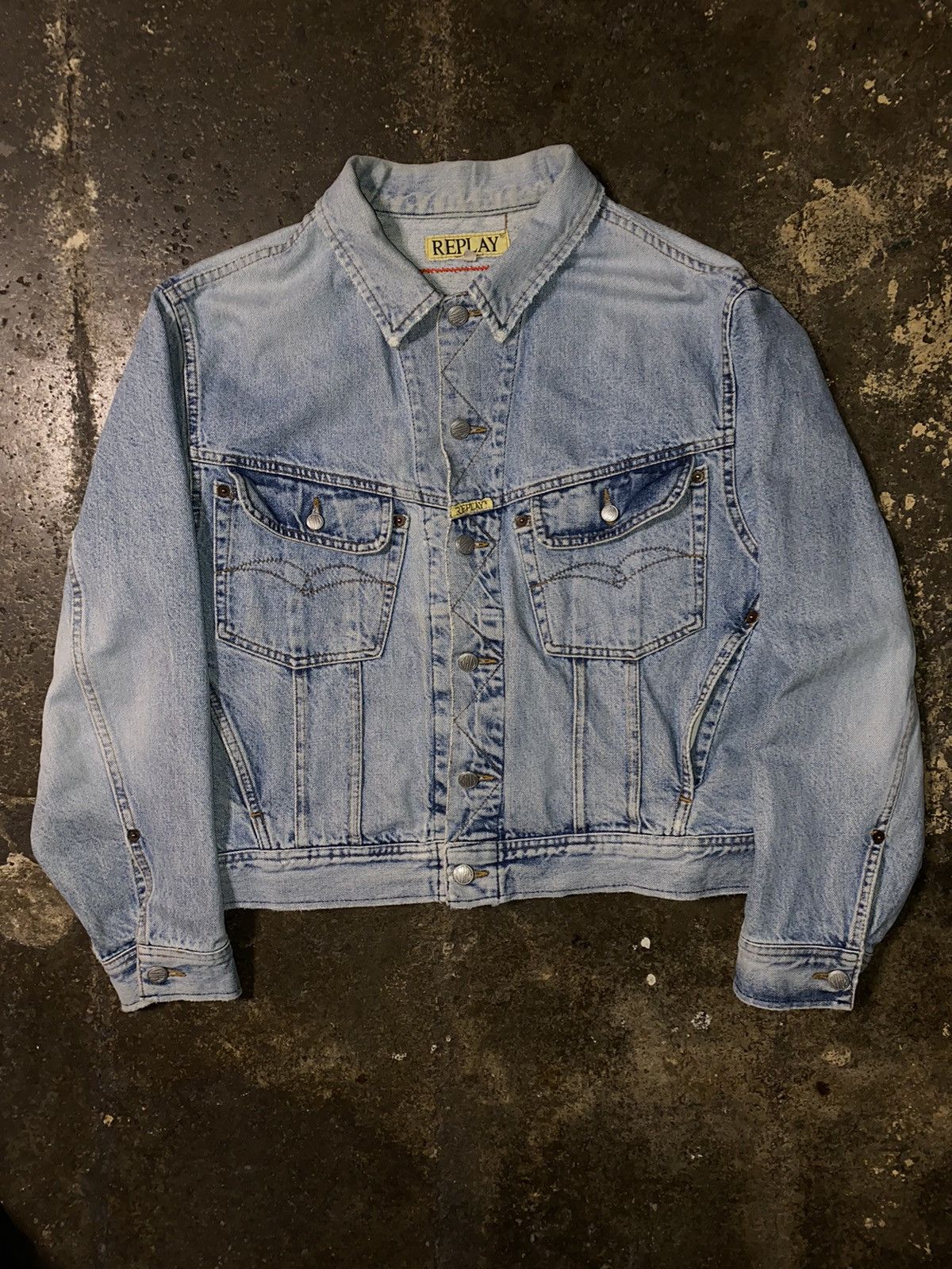 Band Tees × Vintage Vintage Punk Replay Denim Jacket Sex Drugs Rock n Roll Size US M / EU 48-50 / 2 - 2 Thumbnail
