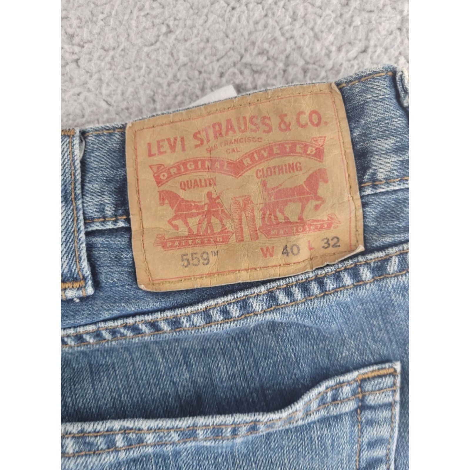 Levi's Levi's 550 Jeans Mens 40x30 Blue - Straight, Regular, Relaxed Fit, 40 Waist 30 Inseam Size US 40 / EU 56 - 3 Thumbnail