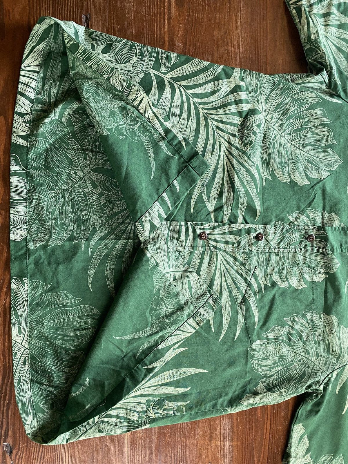 Vintage Vintage 80’s T&L Factory Green Hawaiian Shirt Button Up Size US S / EU 44-46 / 1 - 8 Thumbnail