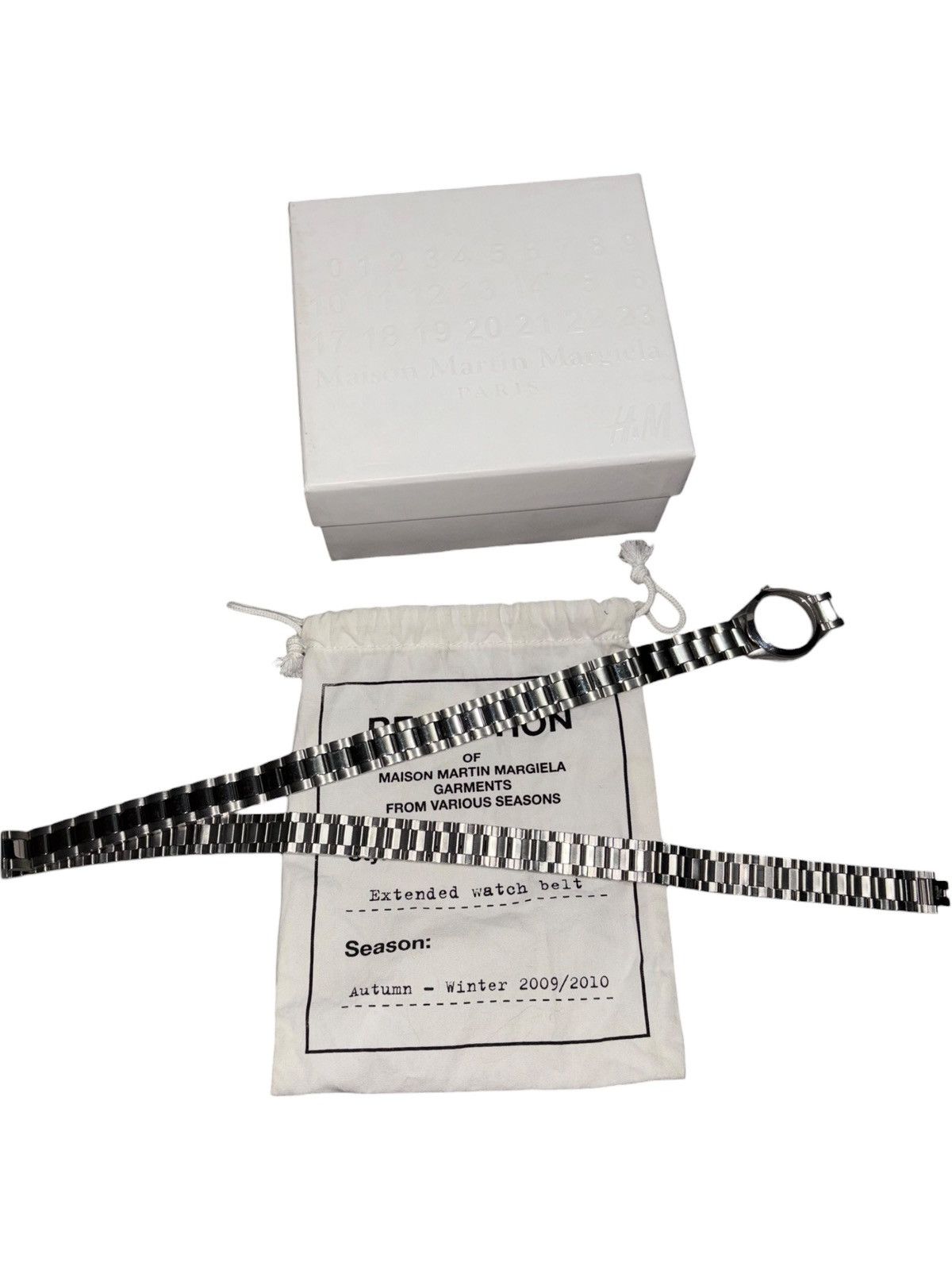 H&M × Maison Margiela Margiela x H&M Faceless Watch Belt Silver hardware bracelet Size 28 - 2 Thumbnail