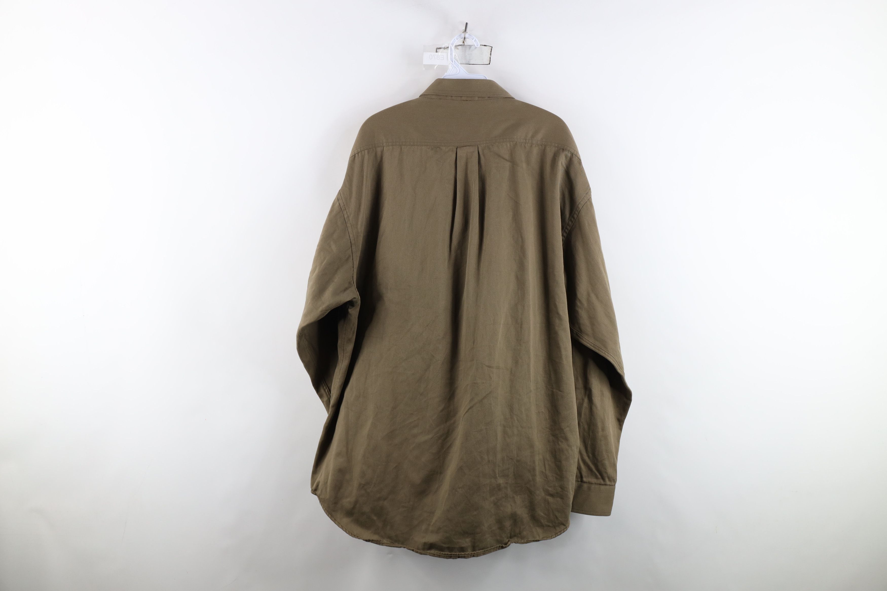 Vintage Vintage 90s Streetwear Heavyweight Twill Button Down Shirt Size US XL / EU 56 / 4 - 11 Thumbnail