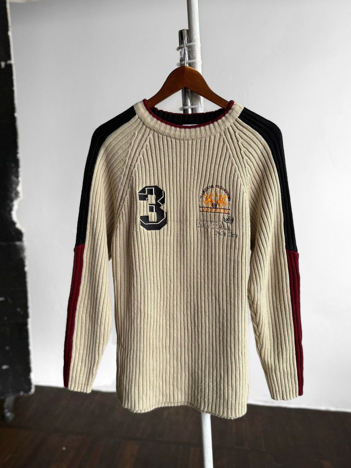 La Martina La Martina Dubai 3 Vintage Beige Heavy Ribbed Knit Sweater Size US M / EU 48-50 / 2 - 1 Thumbnail