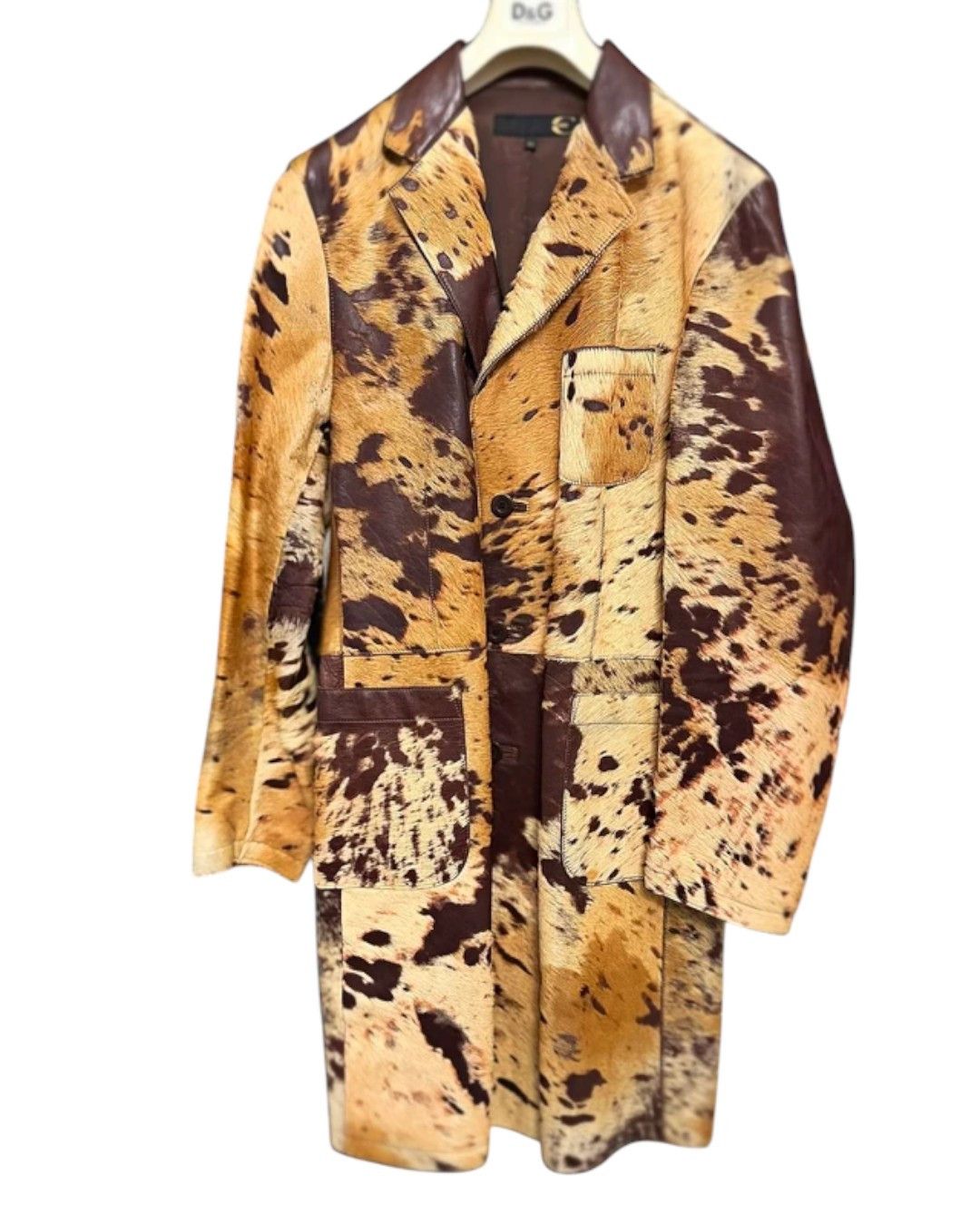 Roberto Cavalli ARCHIVE PONY HAIR CALFSKIN LEATHER COAT Size US M / EU 48-50 / 2 - 1 Thumbnail