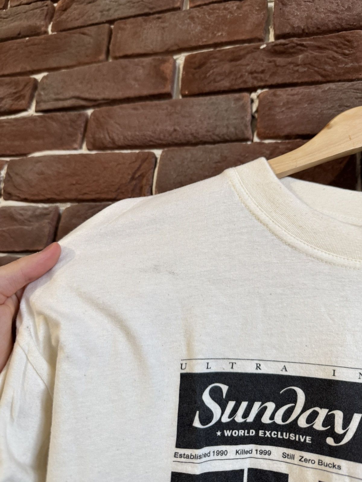 Seditionaries 00s Vintage Sunday Violence Newspaper Tee Humor Art Y2K L Size US L / EU 52-54 / 3 - 7 Thumbnail