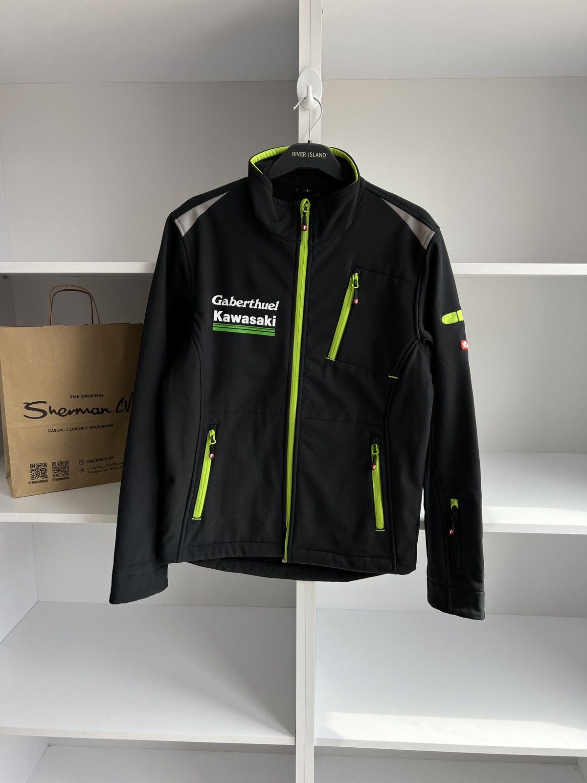 Vintage Vintage Kawasaki Softshell Racing Jacket Size US S / EU 44-46 / 1 - 2 Thumbnail