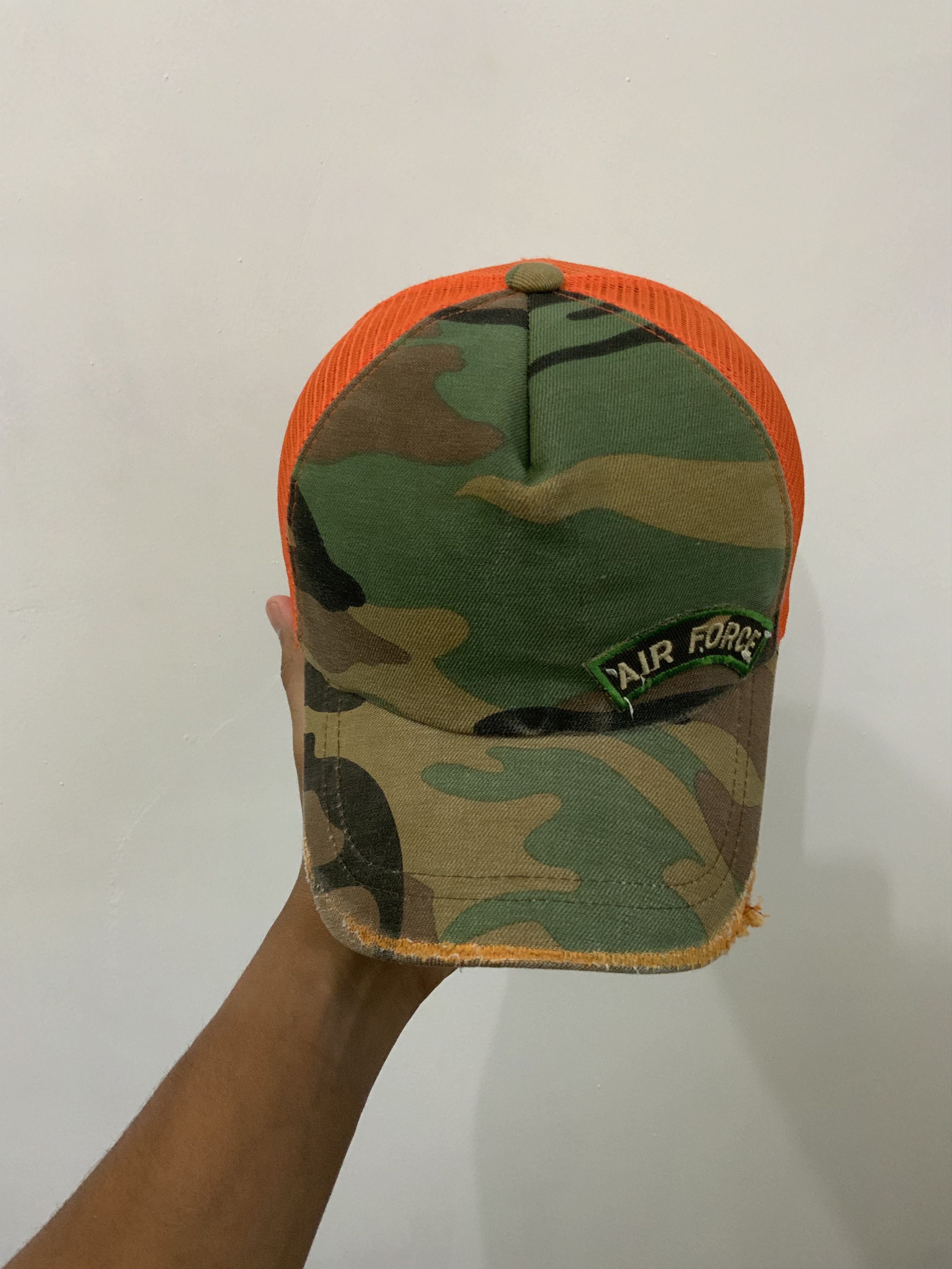 Vintage Air Force Camo Woodland Bondage Trucker Hat Size ONE SIZE - 6 Thumbnail