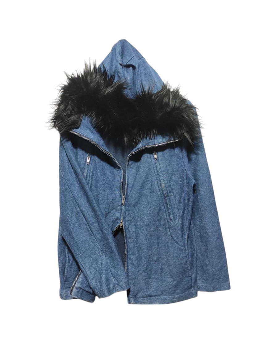 If Six Was Nine Confirm Denim Double Zip Fur Hoodie LGB IfSixWasNine style Size US M / EU 48-50 / 2 - 1 Thumbnail