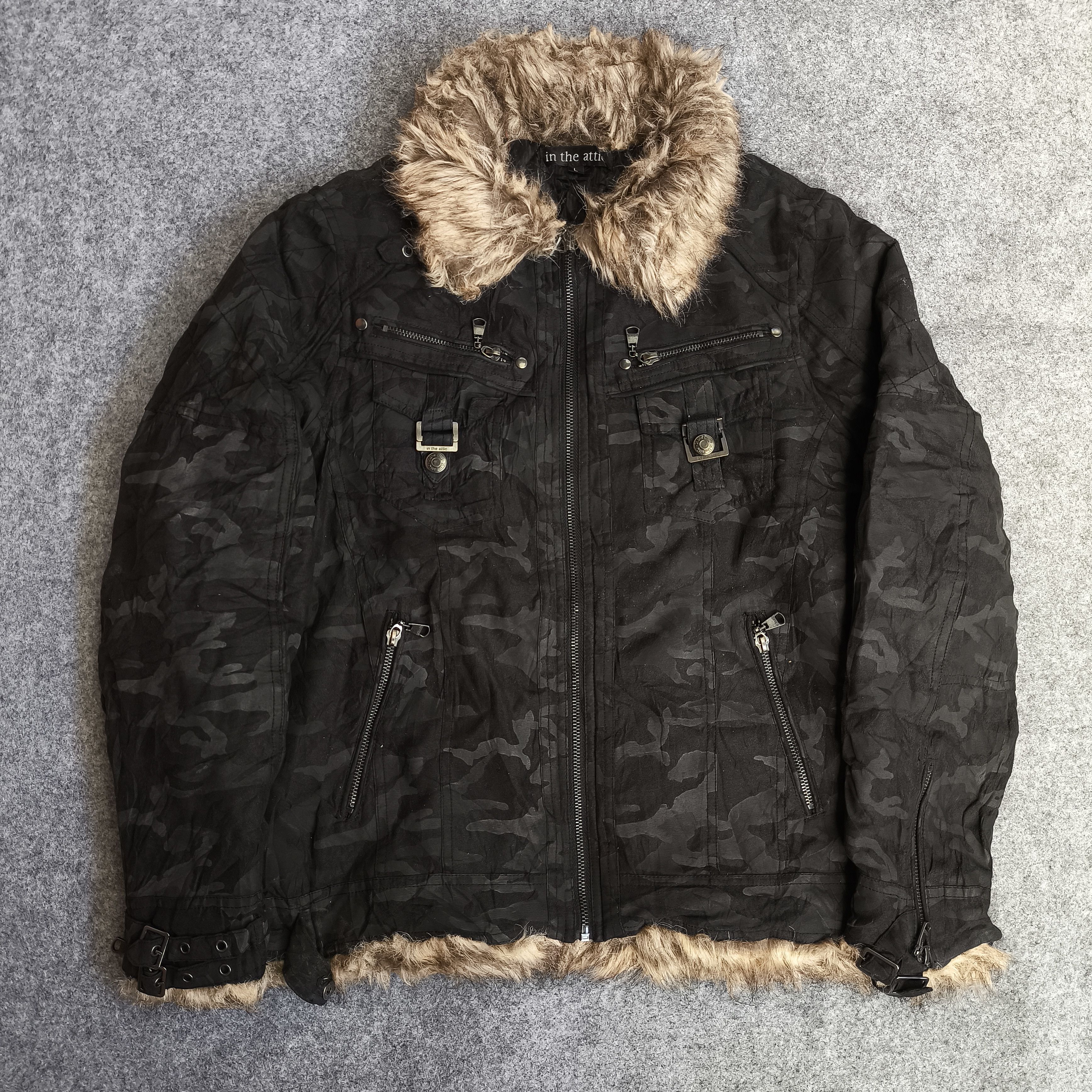 In The Attic in the attic camouflage fur jacket Size US M / EU 48-50 / 2 - 1 Thumbnail