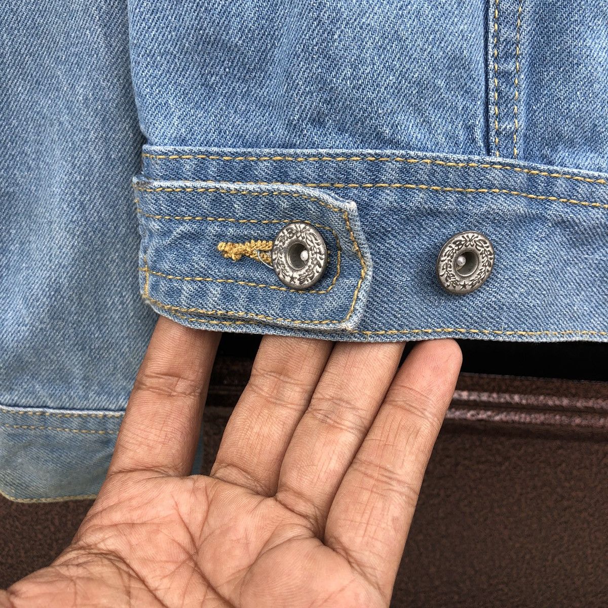 Japanese Brand Nylaus Trucker Denim Jacket Size US M / EU 48-50 / 2 - 9 Thumbnail