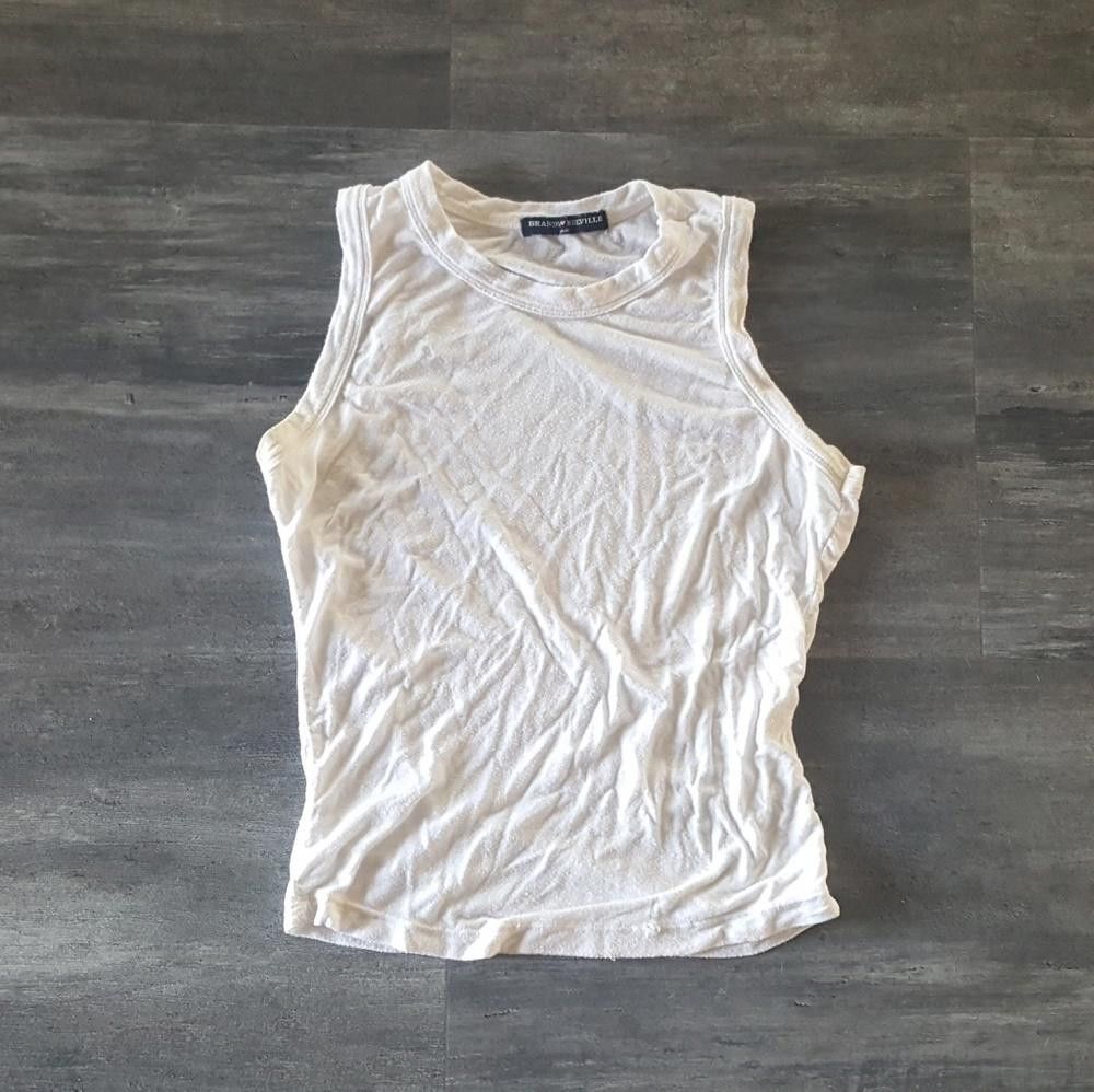 Designer White Classic Melville Cropped Tank Size ONE SIZE - 1 Thumbnail