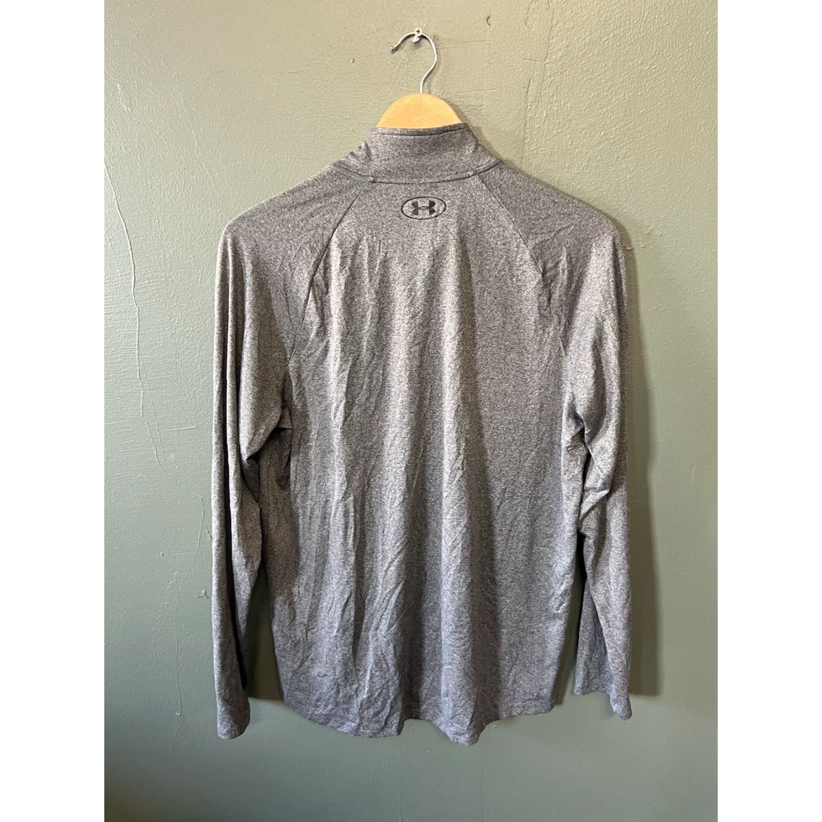 Under Armour Under Armour Mens Gray 1/2 Zip Mock Neck Lightweight Sweater Shirt M Size US M / EU 48-50 / 2 - 2 Thumbnail
