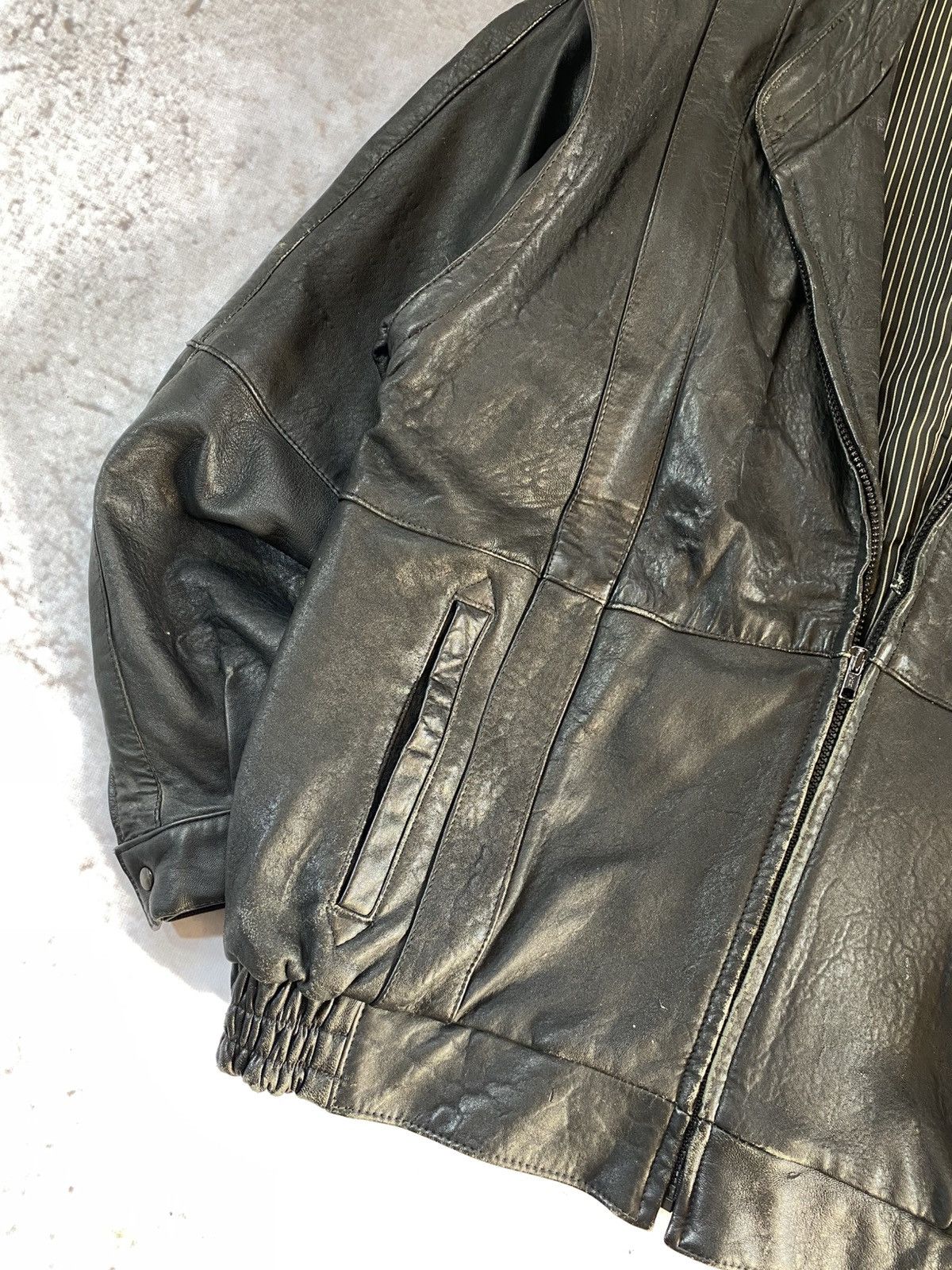 Genuine Leather × Vintage 90s Vintage Transformer Leather Jacket / Vest Size US XL / EU 56 / 4 - 5 Thumbnail