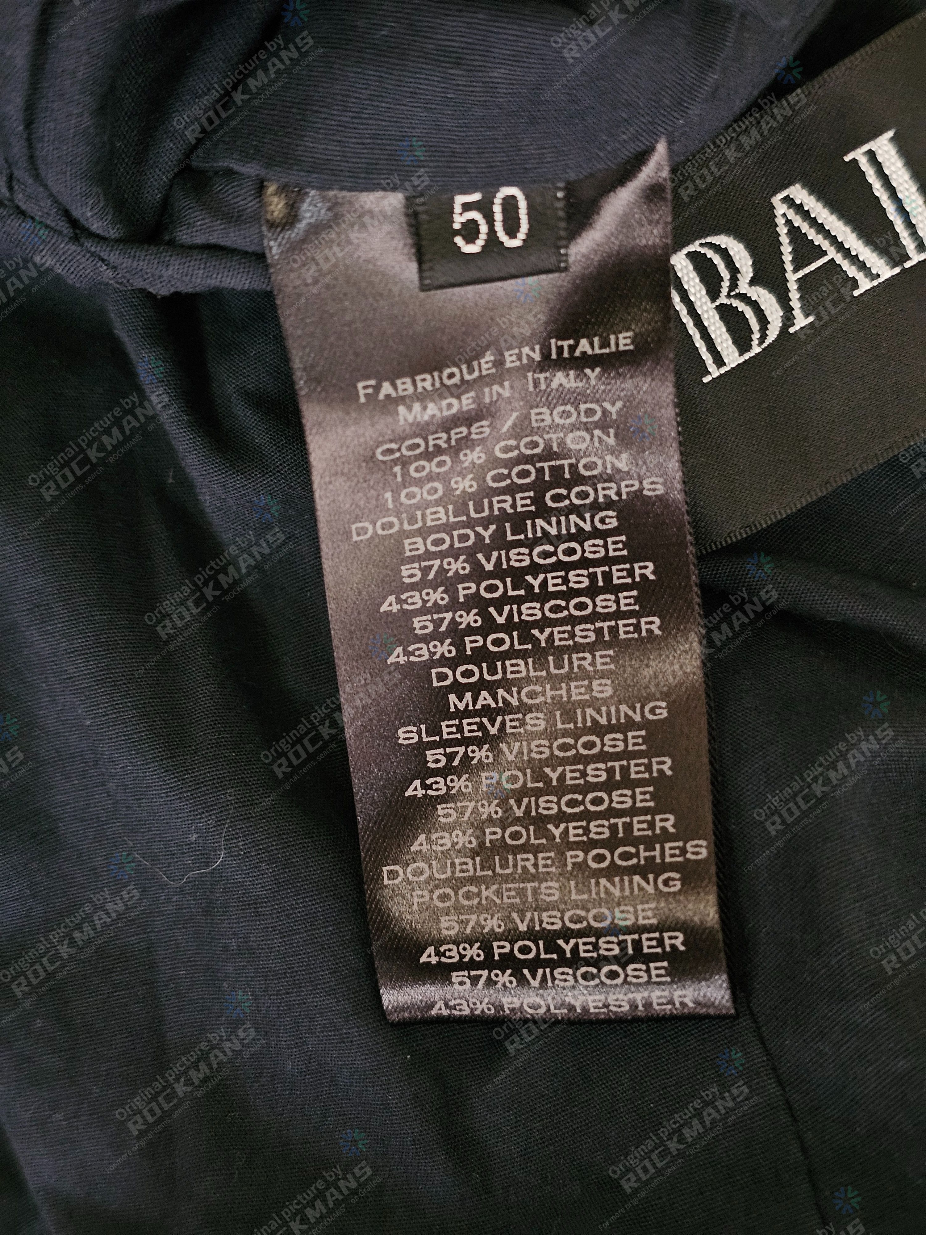 Balmain BALMAIN Men's Suit Jacket Size 50 Fits Like 48 Size 50S - 4 Thumbnail
