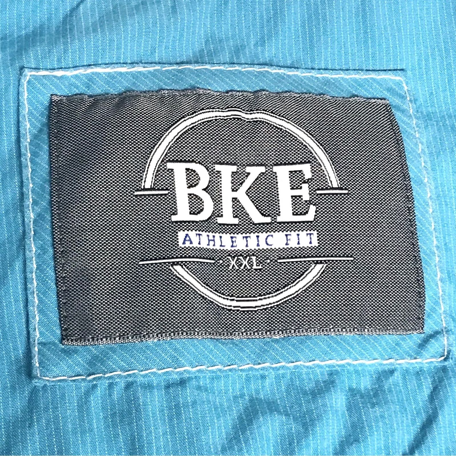 Vintage Buckle BKE Shirt Men Turquoise White Houston Striped Athletic Fit Pearl Snap 2XL Long Sleeve Jeans Cowboy Ranch Western Shirt Size US XXL / EU 58 / 5 - 3 Thumbnail