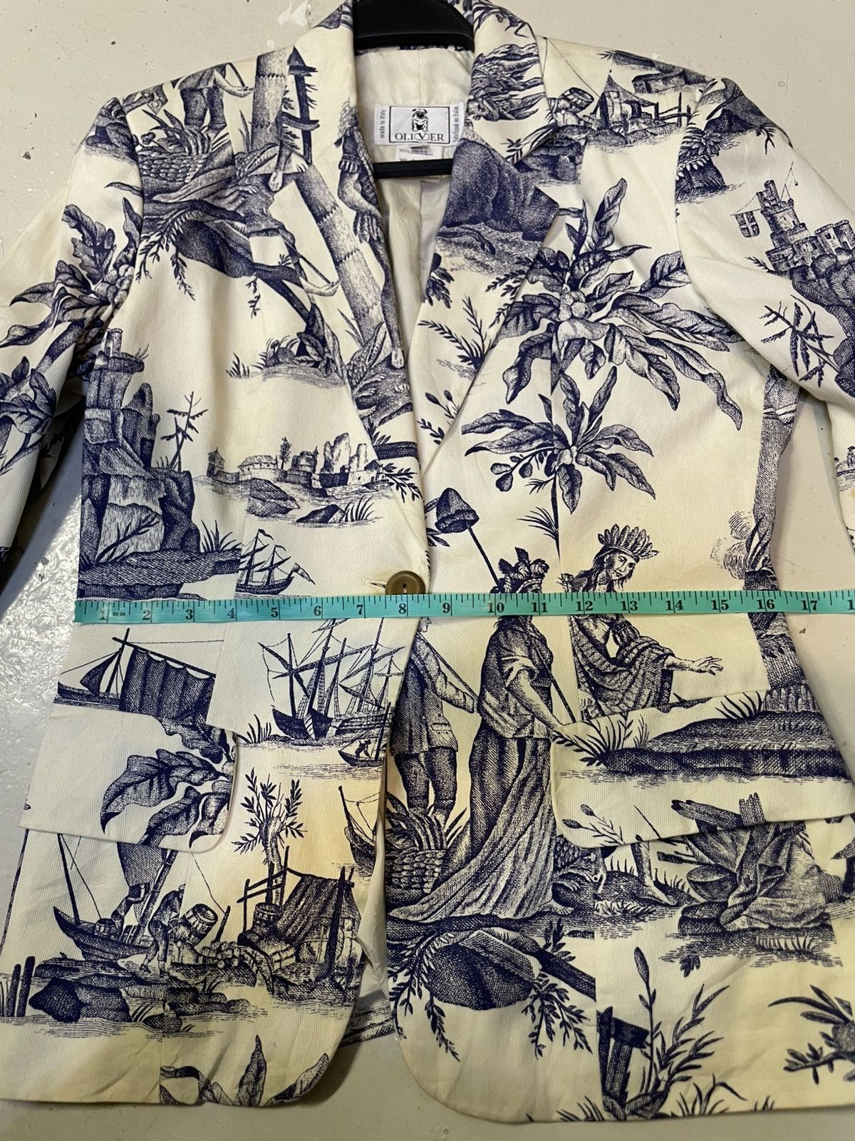 Valentino × Vintage Valentino Oliver Full Print Blazer Size S / US 4 / IT 40 - 14 Thumbnail