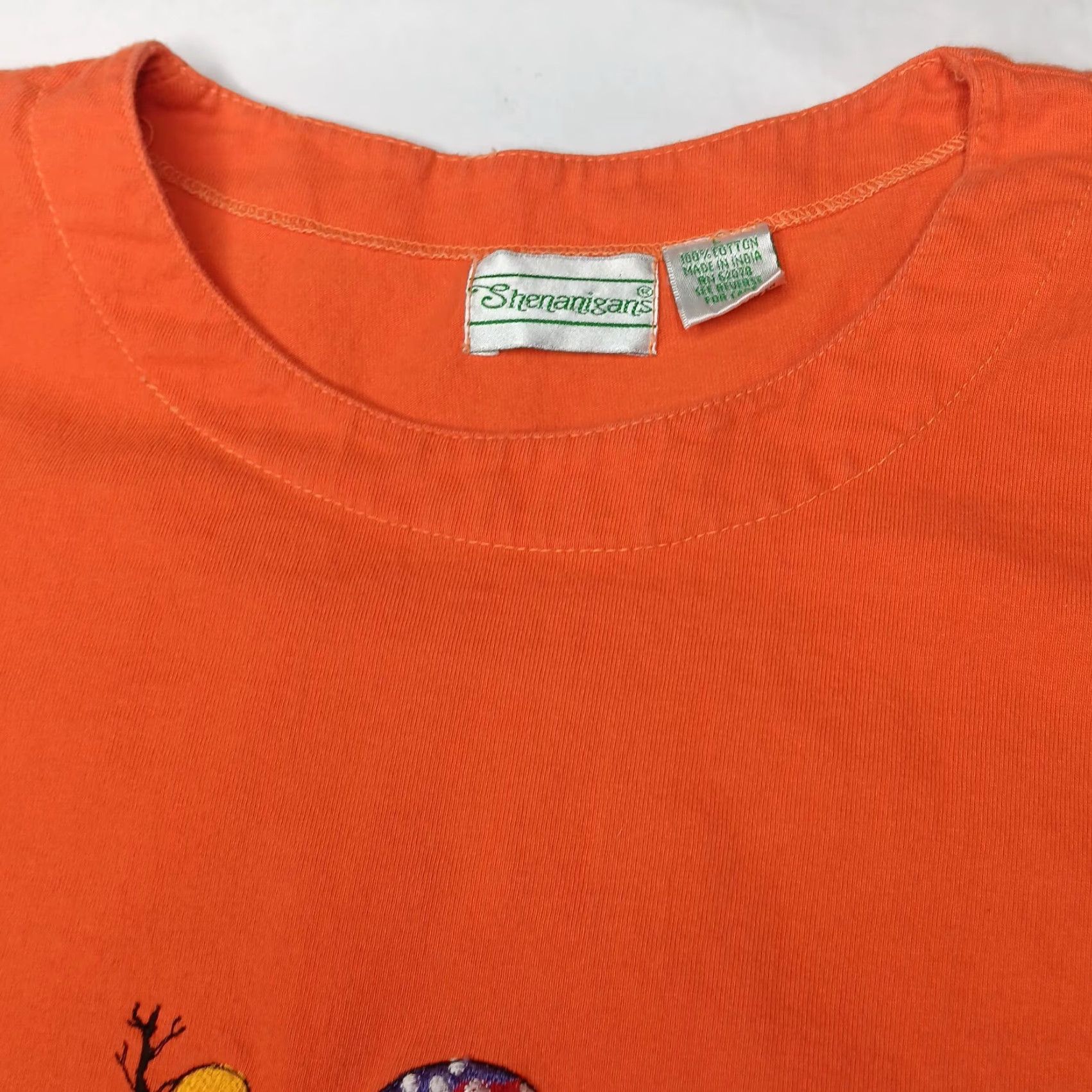 Vintage VINTAGE Shenanigans Halloween Long Sleeve Shirt L Orange Ghost Witch Cauldron Casual Womens Size L / US 10 / IT 46 - 5 Thumbnail