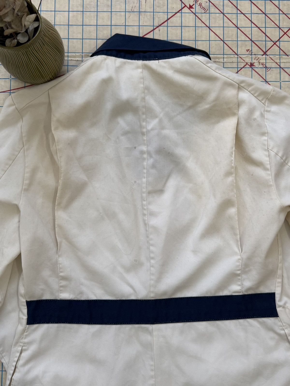 Other × Vintage Vintage Lab Coat White With Navy Trim Fits Medium Size US M / EU 48-50 / 2 - 12 Thumbnail
