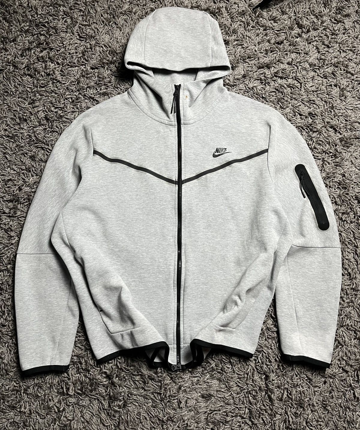 Nike Nike Tech Fleece Full-Zip Windrunner Hoodie Grey Size US XXL / EU 58 / 5 - 2 Thumbnail