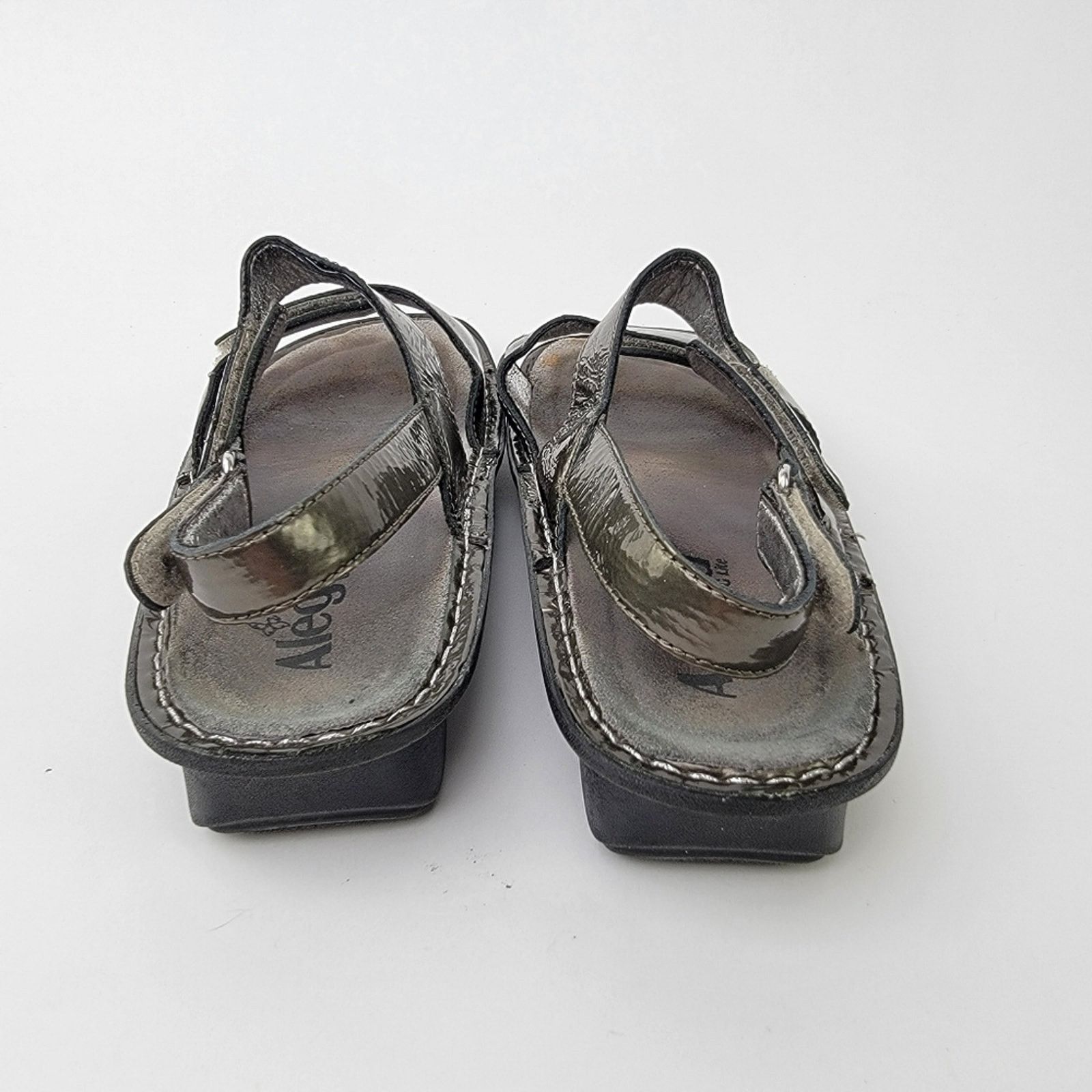 Designer Alegria Verona Chrome Leather Slip On Platform Sandals - 7 Size US 7 / IT 37 - 8 Thumbnail
